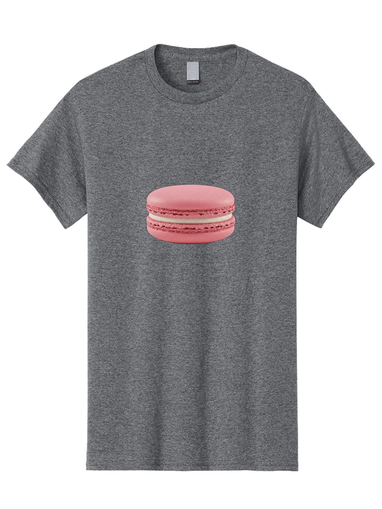 Pink-Macaron-3 Men'S Graphic Tee, 100% Cotton, Comfortable Casual Summer Wear, Machine Washable, Pink Macaron, French Dessert, White Filling, Sweet Treat, Bakery Delight, Gourmet Pastry, Delicate Texture, Pastel Colors Bab175 5