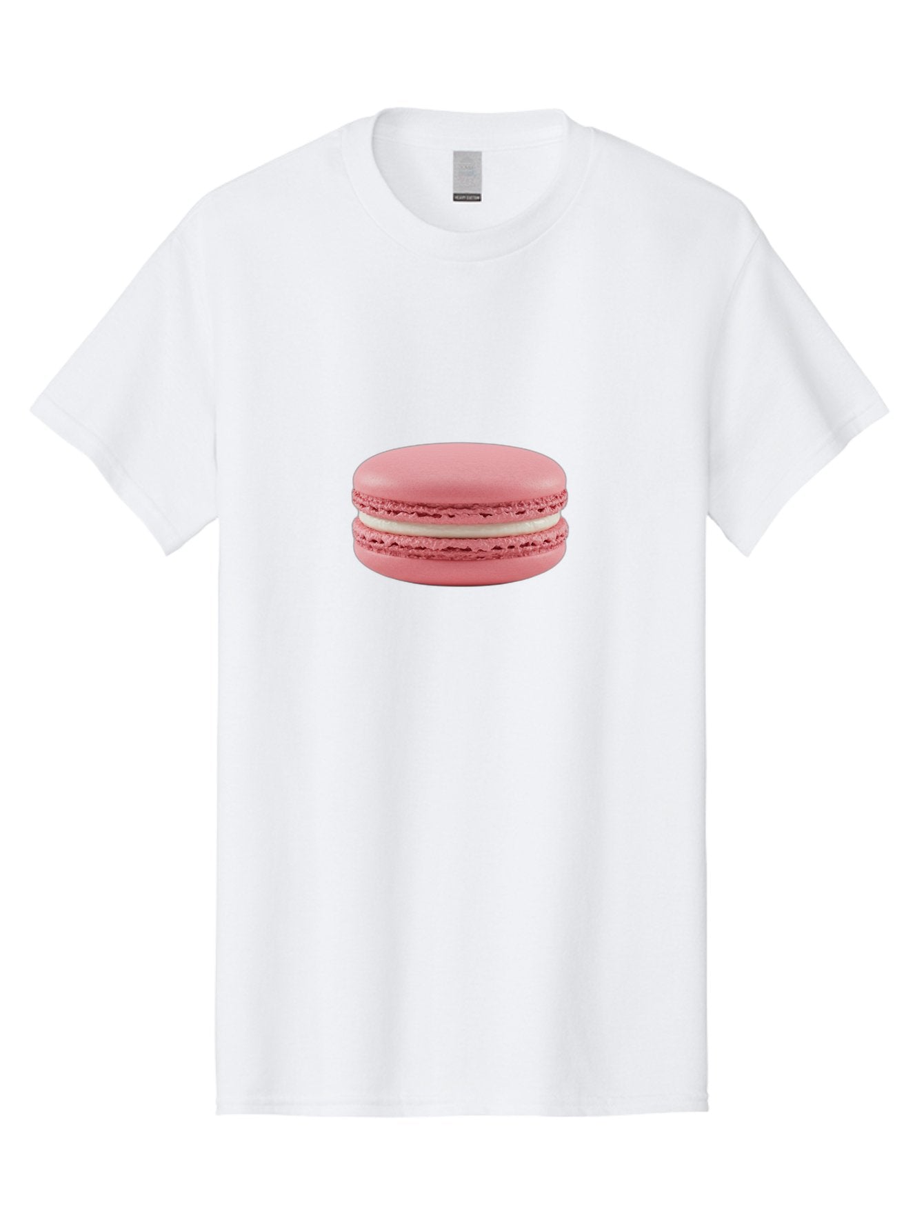 Pink-Macaron-3 Men'S Graphic Tee, 100% Cotton, Comfortable Casual Summer Wear, Machine Washable, Pink Macaron, French Dessert, White Filling, Sweet Treat, Bakery Delight, Gourmet Pastry, Delicate Texture, Pastel Colors Bab175 10