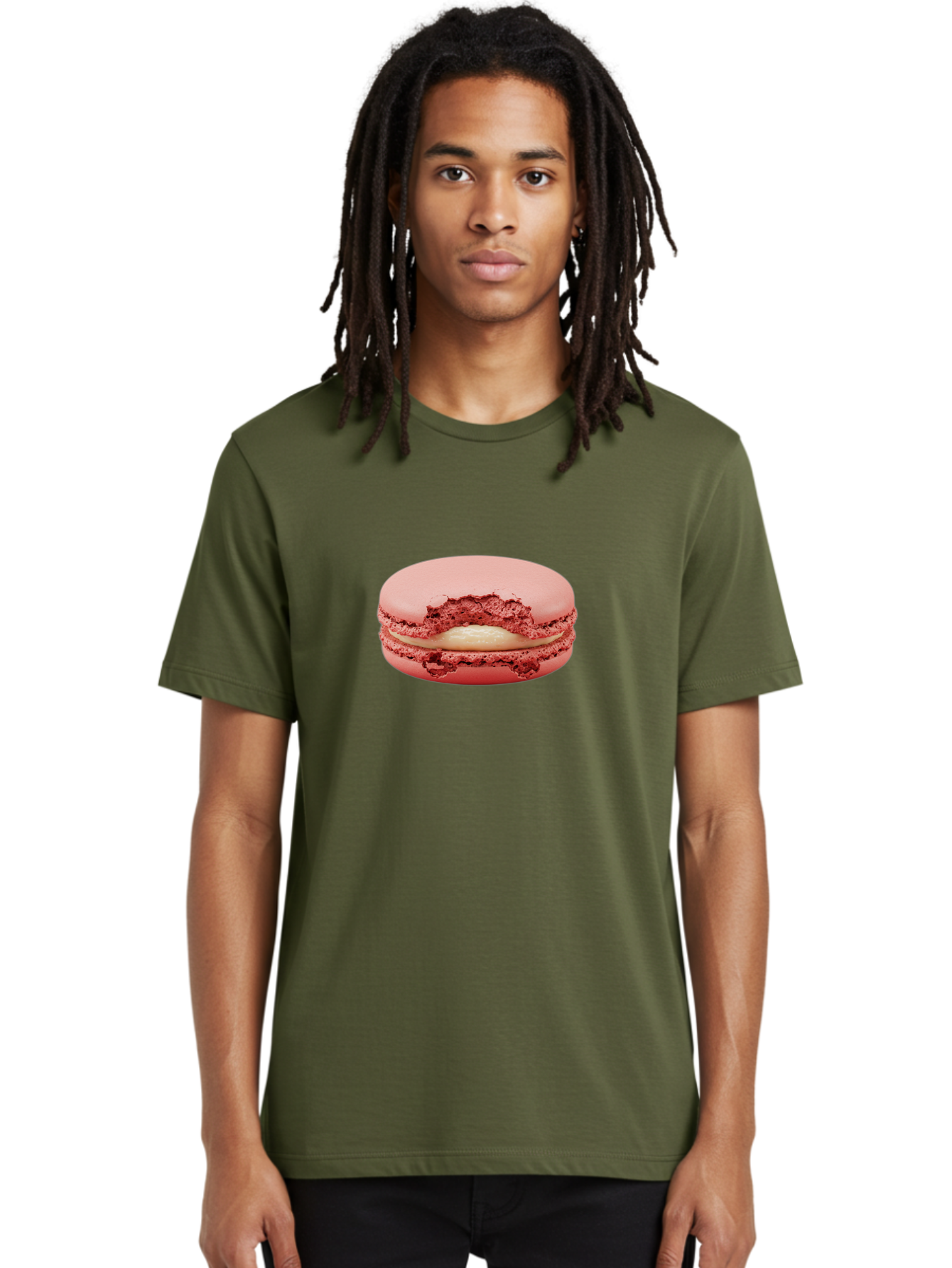 Pink-Macaron-4 Men'S Graphic Tee, 100% Cotton, Comfortable Casual Summer Wear, Machine Washable, Pink Macaron, French Dessert, Buttercream Filling, Sweet Treat, Delicate Meringue, Macarons, Dessert Lover, Chewy Texture, Sweet Indulgence Bab176 18