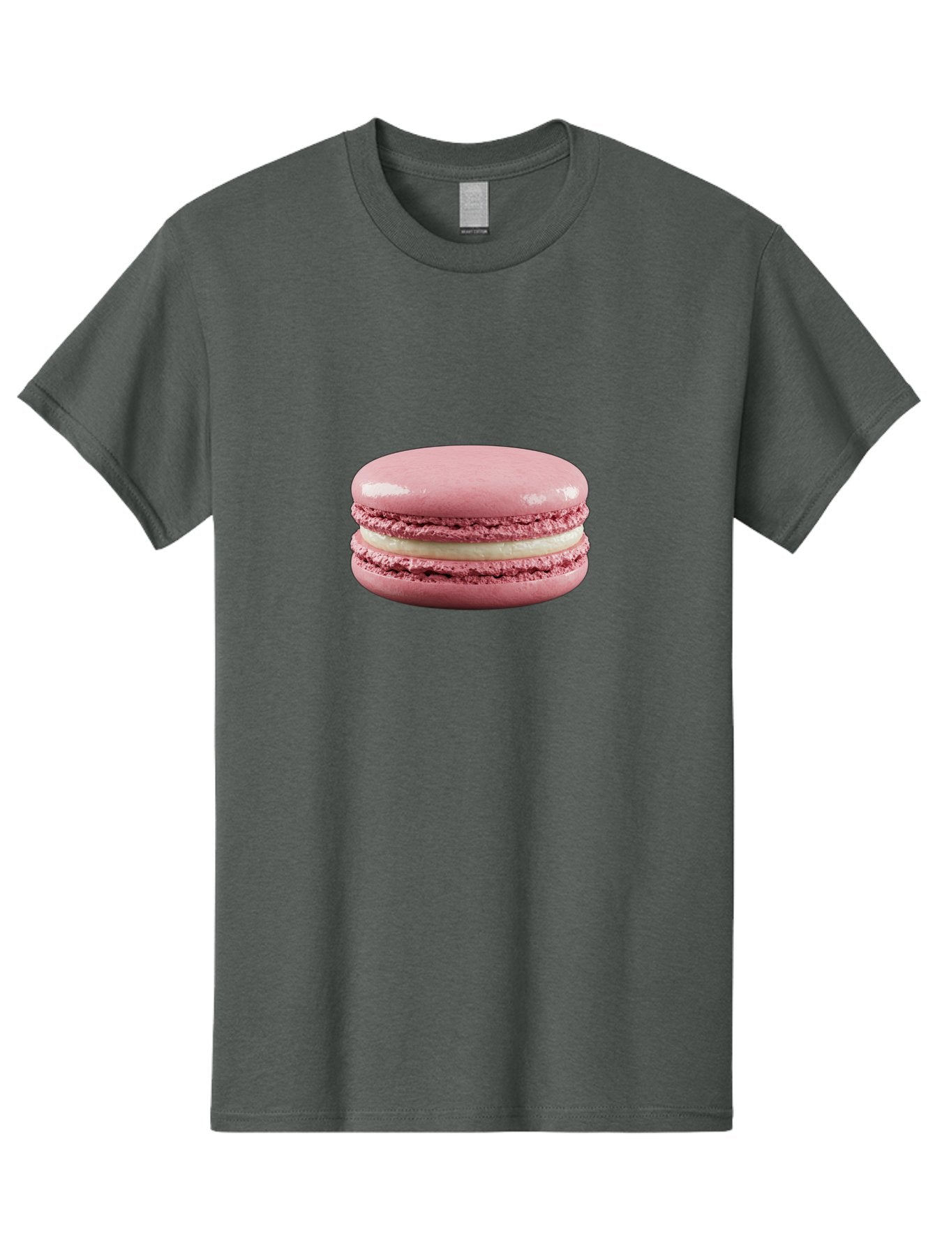 Pink-Macaron-5 Men'S Graphic Tee, 100% Cotton, Comfortable Casual Summer Wear, Machine Washable, Pink Macaron, French Dessert, Creamy Filling, Meringue-Based Cookie, Sweet Treat, Pastel Color, Delicate Texture, Gourmet Pastry Bab177 15