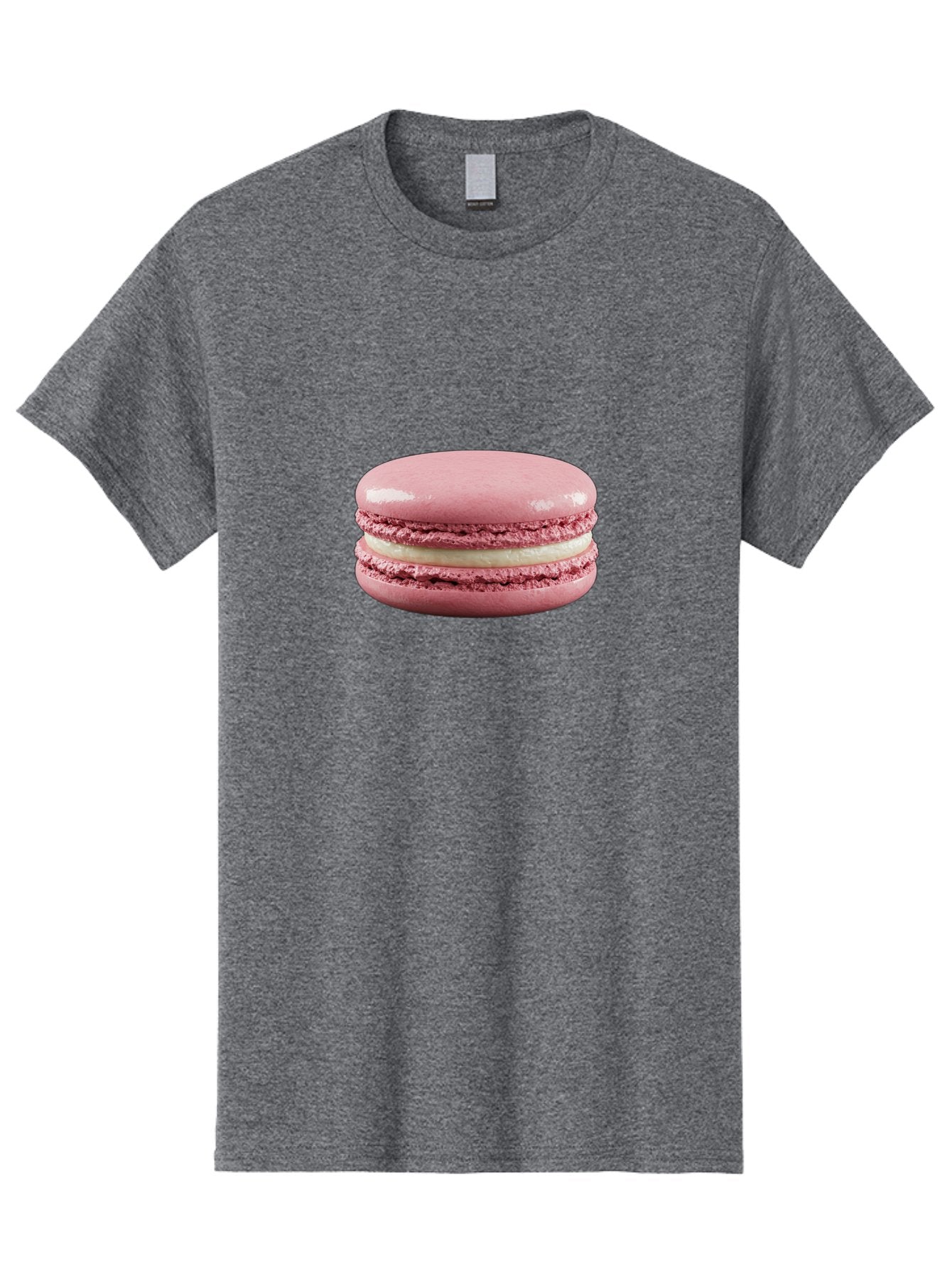 Pink-Macaron-5 Men'S Graphic Tee, 100% Cotton, Comfortable Casual Summer Wear, Machine Washable, Pink Macaron, French Dessert, Creamy Filling, Meringue-Based Cookie, Sweet Treat, Pastel Color, Delicate Texture, Gourmet Pastry Bab177 8