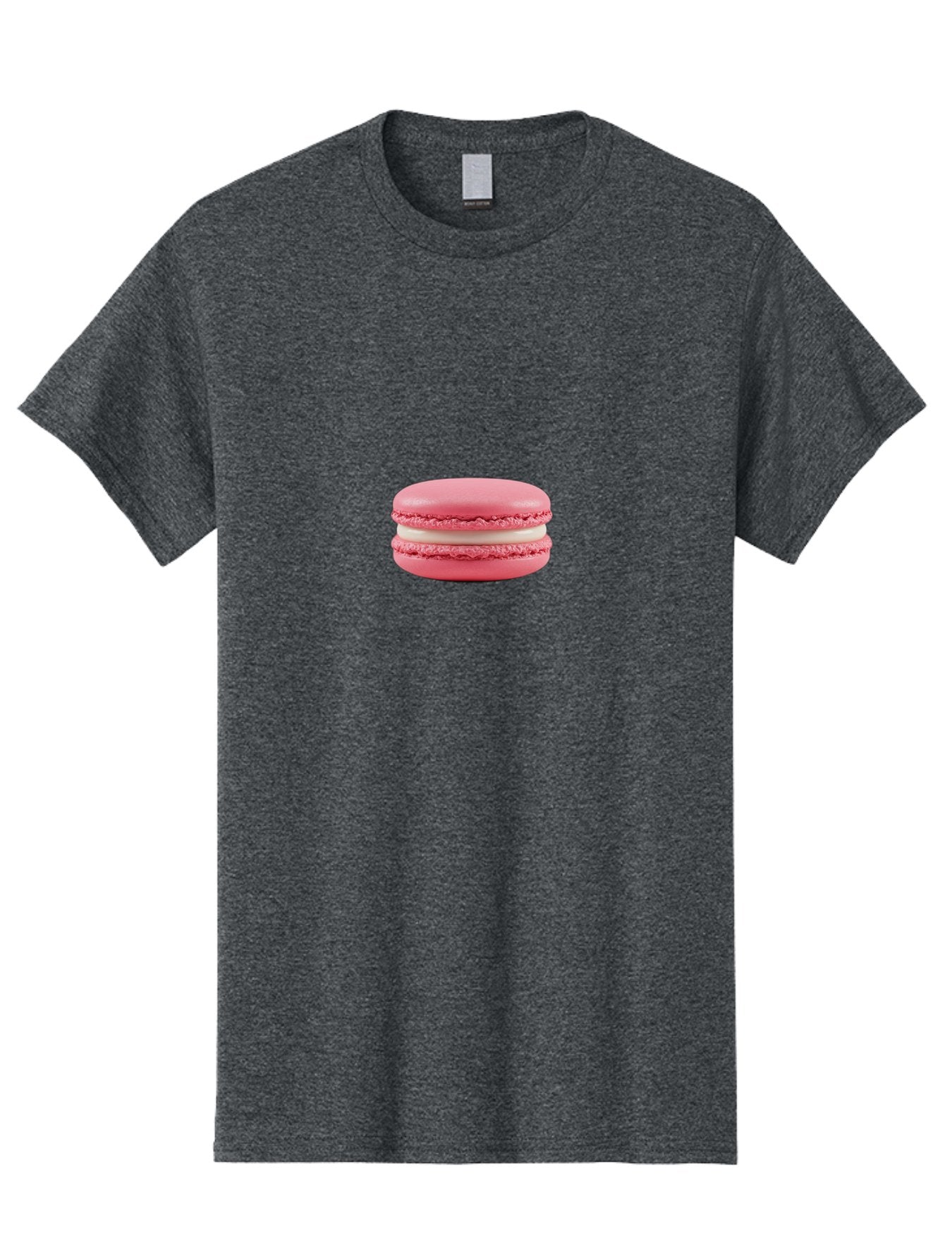 Pink-Macaron-6 Men'S Graphic Tee, 100% Cotton, Comfortable Casual Summer Wear, Machine Washable, Pink Macaron, White Filling, French Dessert, Sweet Treat, Delicate Meringue, Bakery Delight, Gourmet Pastry Bab178