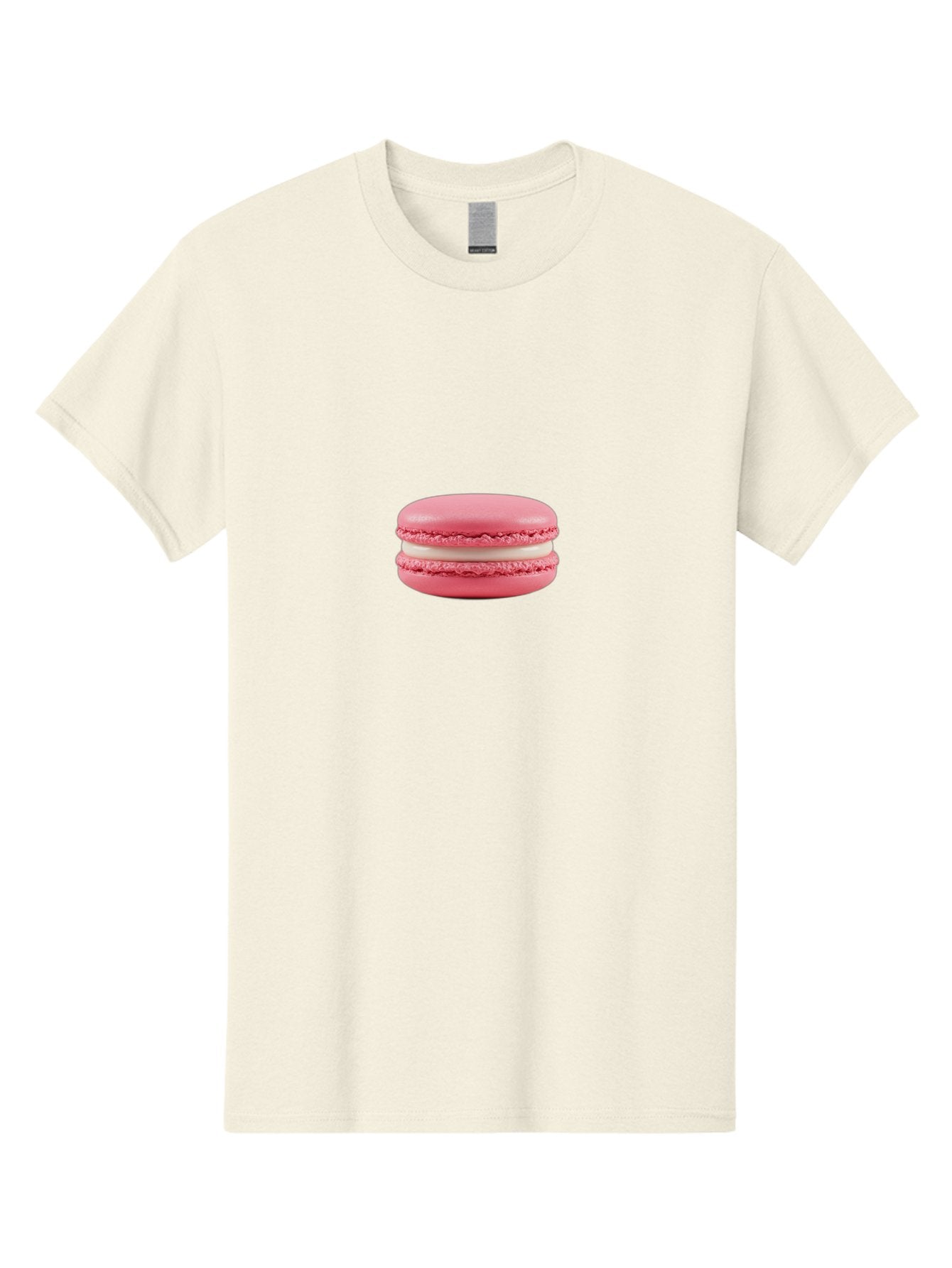 Pink-Macaron-6 Men'S Graphic Tee, 100% Cotton, Comfortable Casual Summer Wear, Machine Washable, Pink Macaron, White Filling, French Dessert, Sweet Treat, Delicate Meringue, Bakery Delight, Gourmet Pastry Bab178 8