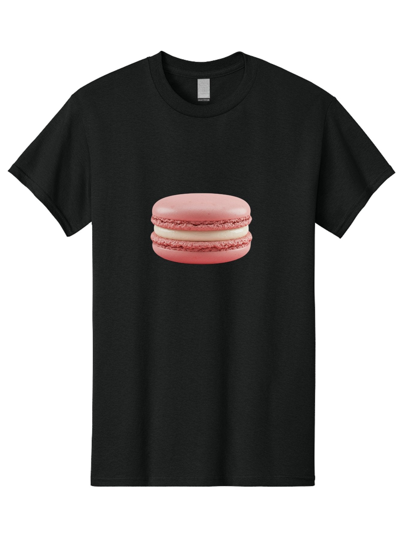 Pink-Macaron-7 Men'S Graphic Tee, 100% Cotton, Comfortable Casual Summer Wear, Machine Washable, Delicious Dessert, Sweet Treat, Pink Macaron, Creamy Filling, White Buttercream, French Pastry, Bakery Delight, Gourmet Dessert Bab179 9