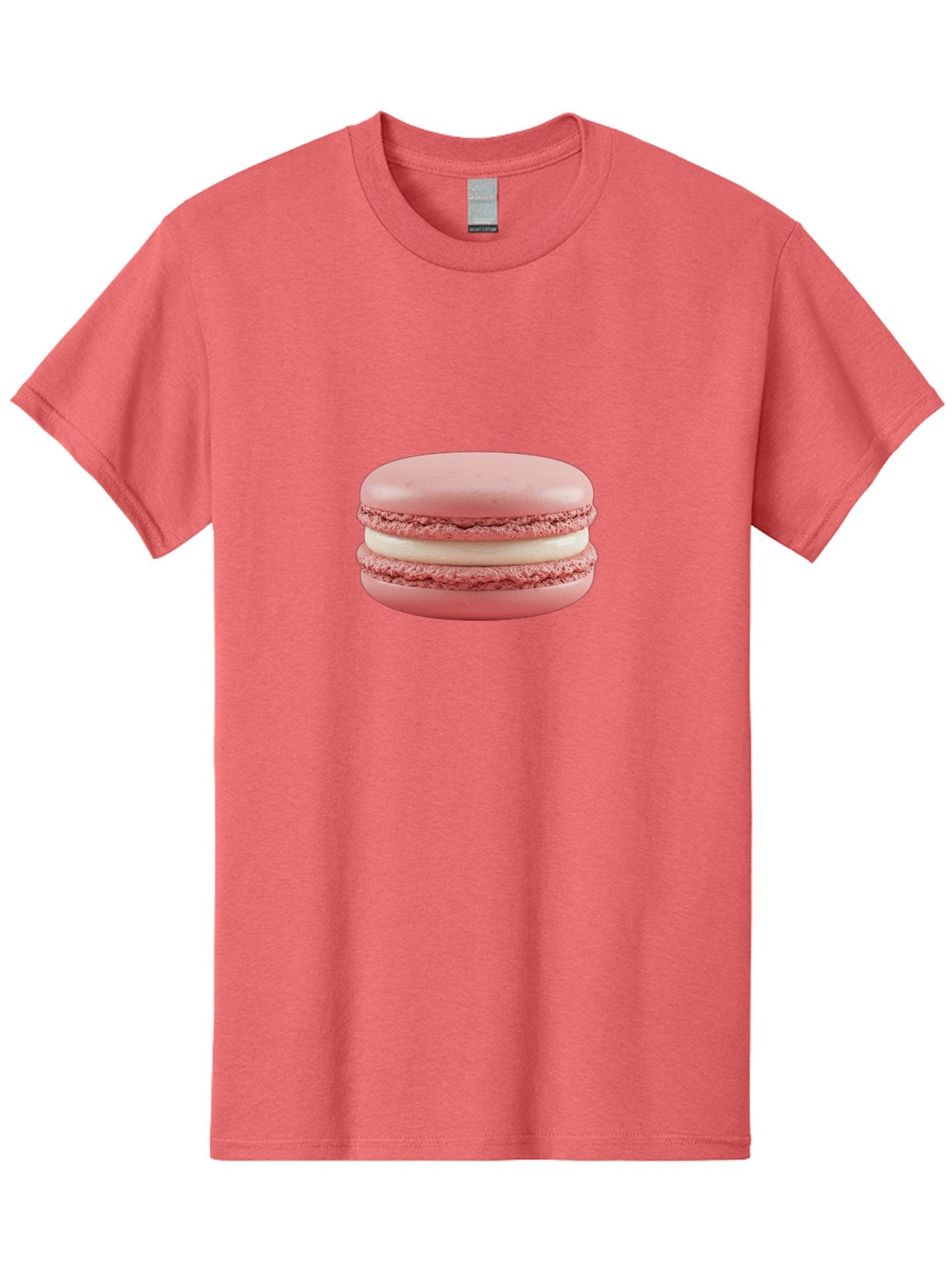 Pink-Macaron-7 Men'S Graphic Tee, 100% Cotton, Comfortable Casual Summer Wear, Machine Washable, Delicious Dessert, Sweet Treat, Pink Macaron, Creamy Filling, White Buttercream, French Pastry, Bakery Delight, Gourmet Dessert Bab179 8