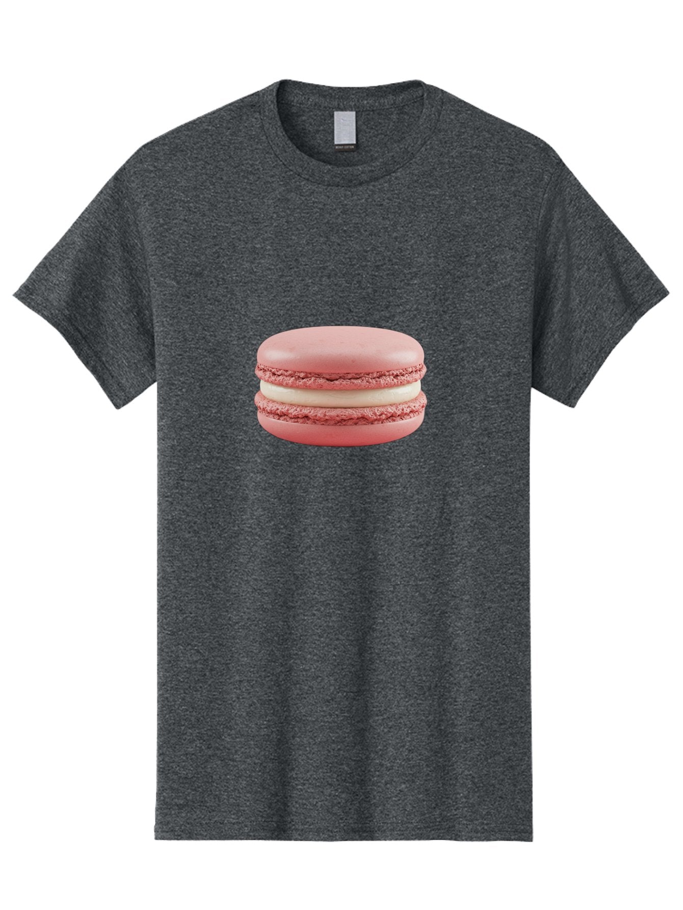 Pink-Macaron-7 Men'S Graphic Tee, 100% Cotton, Comfortable Casual Summer Wear, Machine Washable, Delicious Dessert, Sweet Treat, Pink Macaron, Creamy Filling, White Buttercream, French Pastry, Bakery Delight, Gourmet Dessert Bab179 4