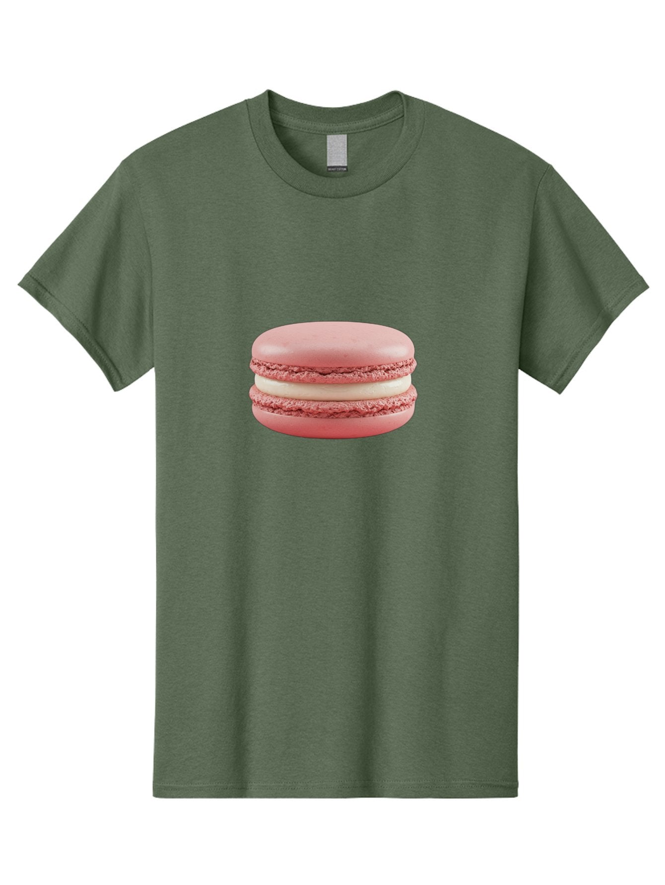 Pink-Macaron-7 Men'S Graphic Tee, 100% Cotton, Comfortable Casual Summer Wear, Machine Washable, Delicious Dessert, Sweet Treat, Pink Macaron, Creamy Filling, White Buttercream, French Pastry, Bakery Delight, Gourmet Dessert Bab179 6