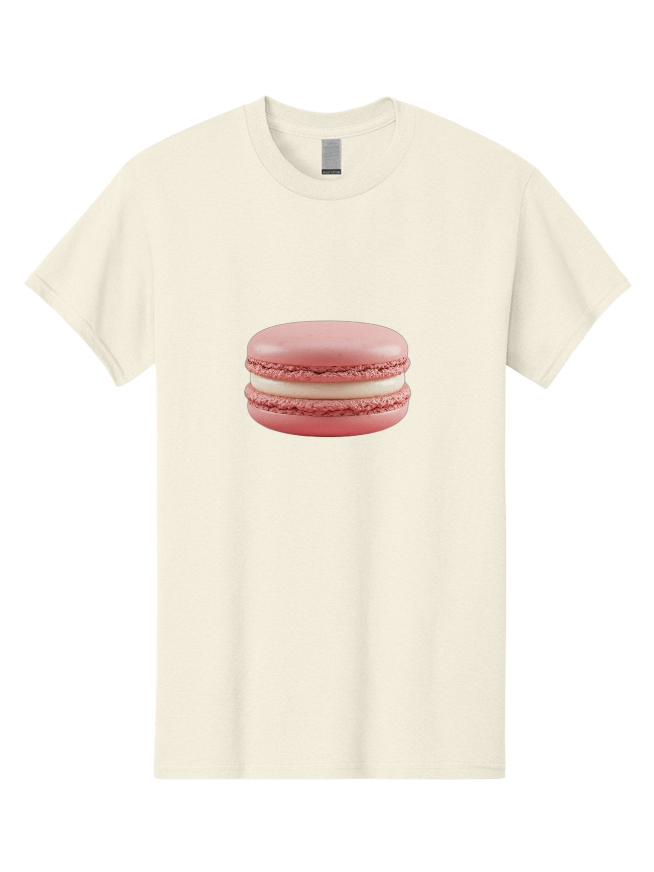 Pink-Macaron-7 Men'S Graphic Tee, 100% Cotton, Comfortable Casual Summer Wear, Machine Washable, Delicious Dessert, Sweet Treat, Pink Macaron, Creamy Filling, White Buttercream, French Pastry, Bakery Delight, Gourmet Dessert Bab179