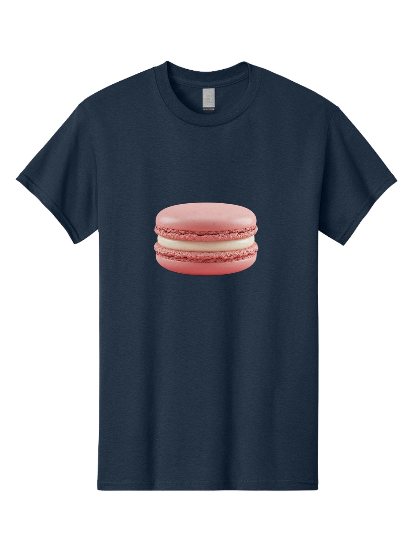 Pink-Macaron-7 Men'S Graphic Tee, 100% Cotton, Comfortable Casual Summer Wear, Machine Washable, Delicious Dessert, Sweet Treat, Pink Macaron, Creamy Filling, White Buttercream, French Pastry, Bakery Delight, Gourmet Dessert Bab179 5