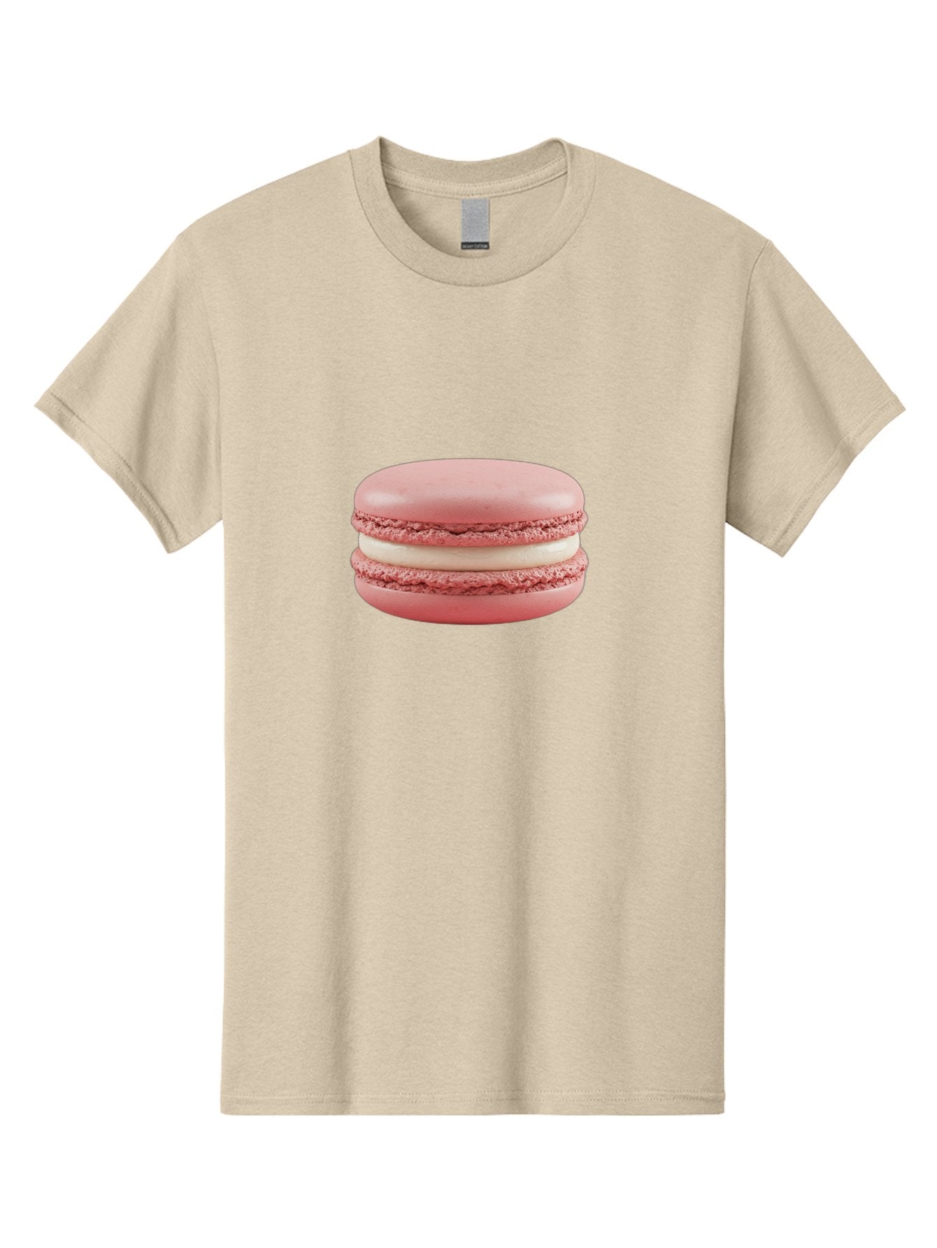 Pink-Macaron-7 Men'S Graphic Tee, 100% Cotton, Comfortable Casual Summer Wear, Machine Washable, Delicious Dessert, Sweet Treat, Pink Macaron, Creamy Filling, White Buttercream, French Pastry, Bakery Delight, Gourmet Dessert Bab179 12