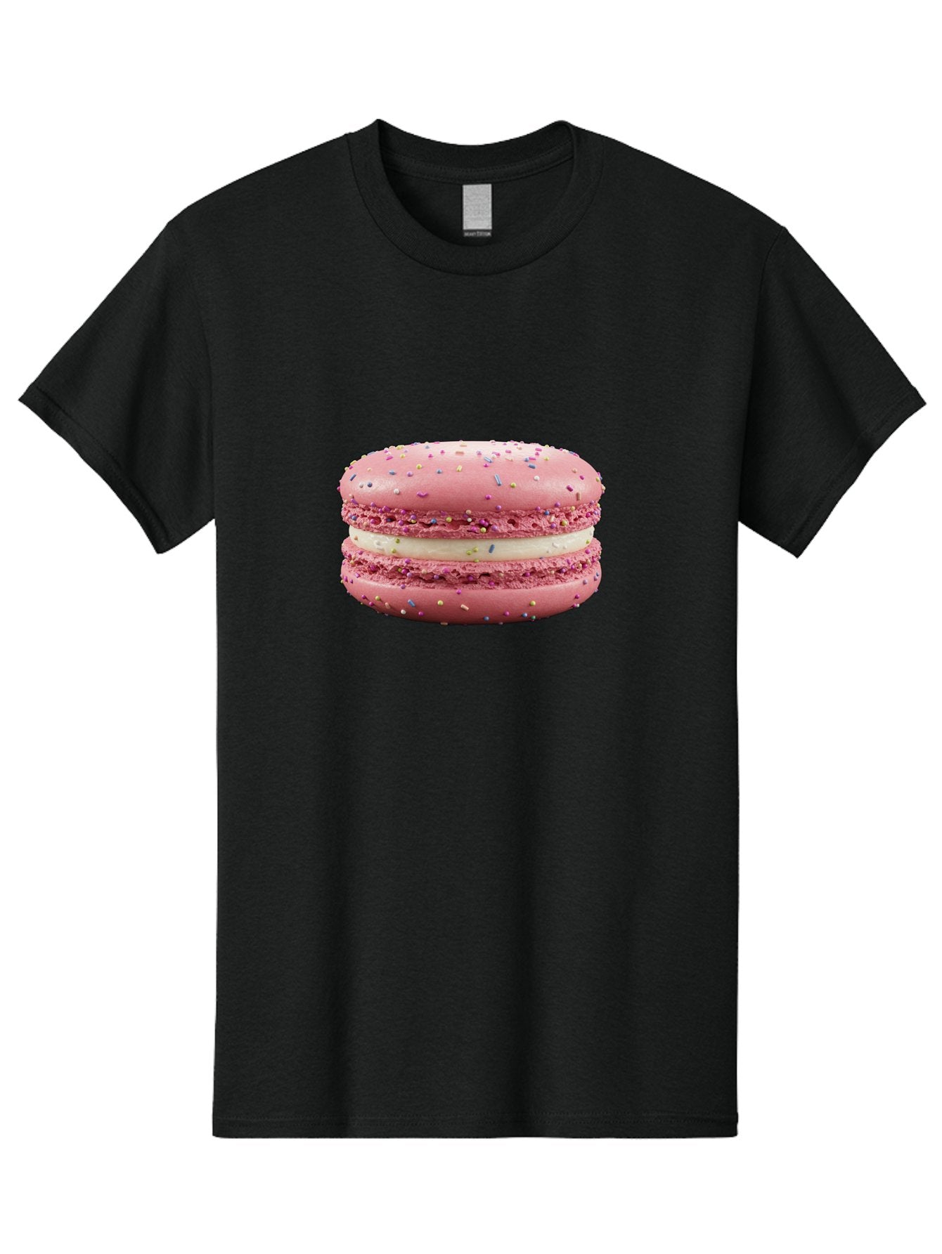 Pink-Macaron-8 Men'S Graphic Tee, 100% Cotton, Comfortable Casual Summer Wear, Machine Washable, Pink Macaron, French Dessert, Sweet Treats, Colorful Sprinkles, Creamy Filling, Pastel Colors, Delicious Pastry, Baked Goods, Dessert Lover Bab180 6
