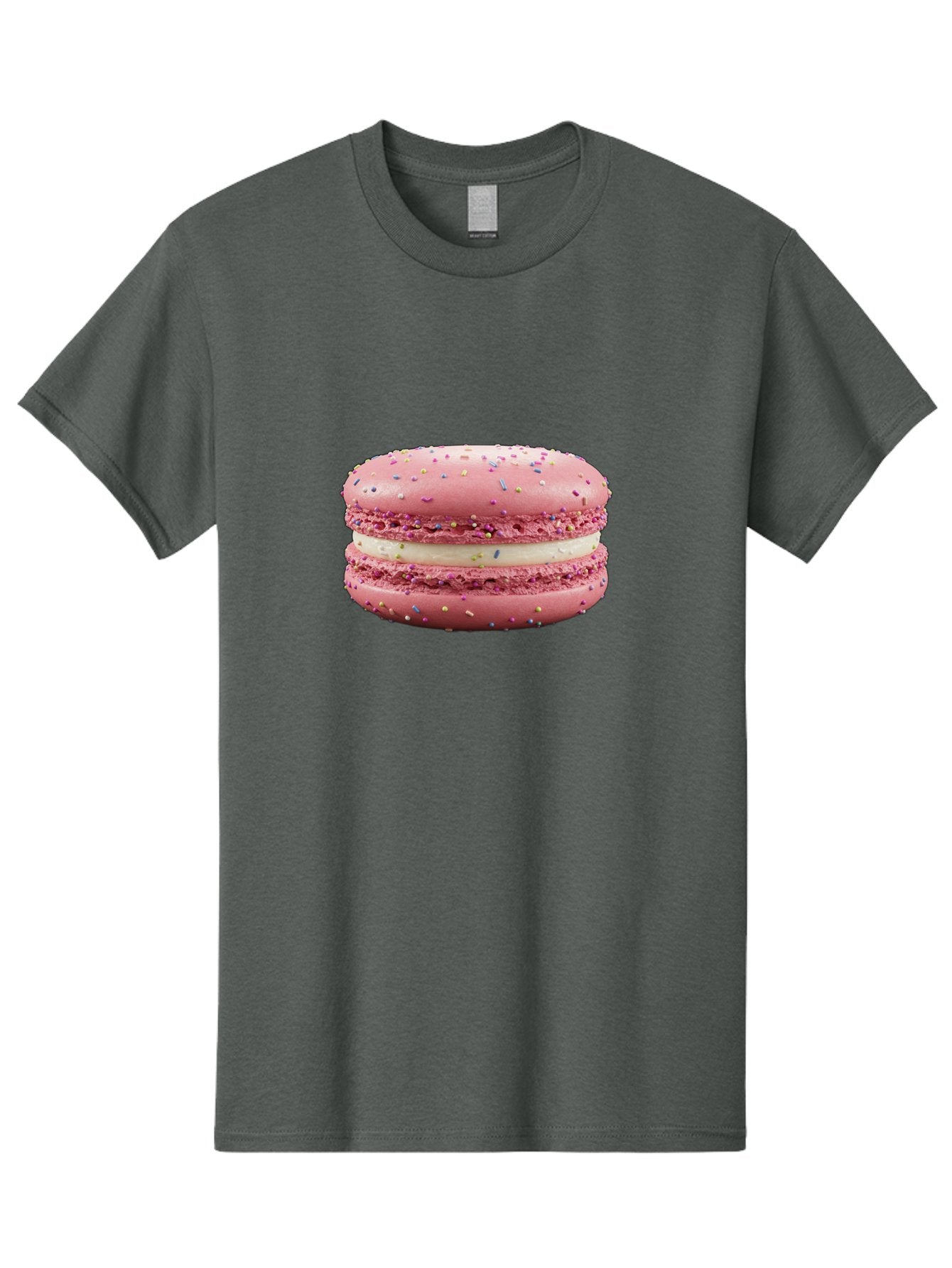 Pink-Macaron-8 Men'S Graphic Tee, 100% Cotton, Comfortable Casual Summer Wear, Machine Washable, Pink Macaron, French Dessert, Sweet Treats, Colorful Sprinkles, Creamy Filling, Pastel Colors, Delicious Pastry, Baked Goods, Dessert Lover Bab180 15