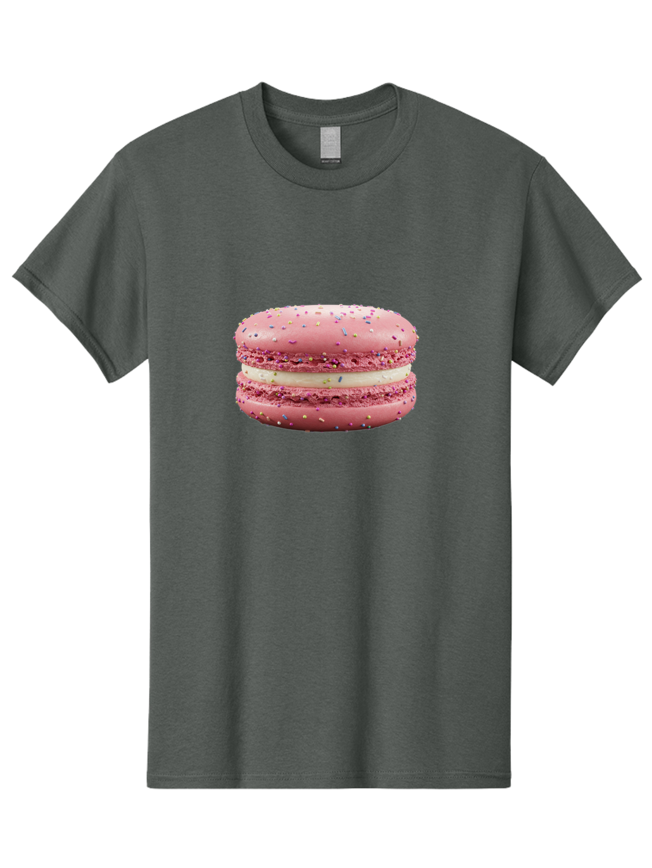 Pink-Macaron-8 Men'S Graphic Tee, 100% Cotton, Comfortable Casual Summer Wear, Machine Washable, Pink Macaron, French Dessert, Sweet Treats, Colorful Sprinkles, Creamy Filling, Pastel Colors, Delicious Pastry, Baked Goods, Dessert Lover Bab180 19