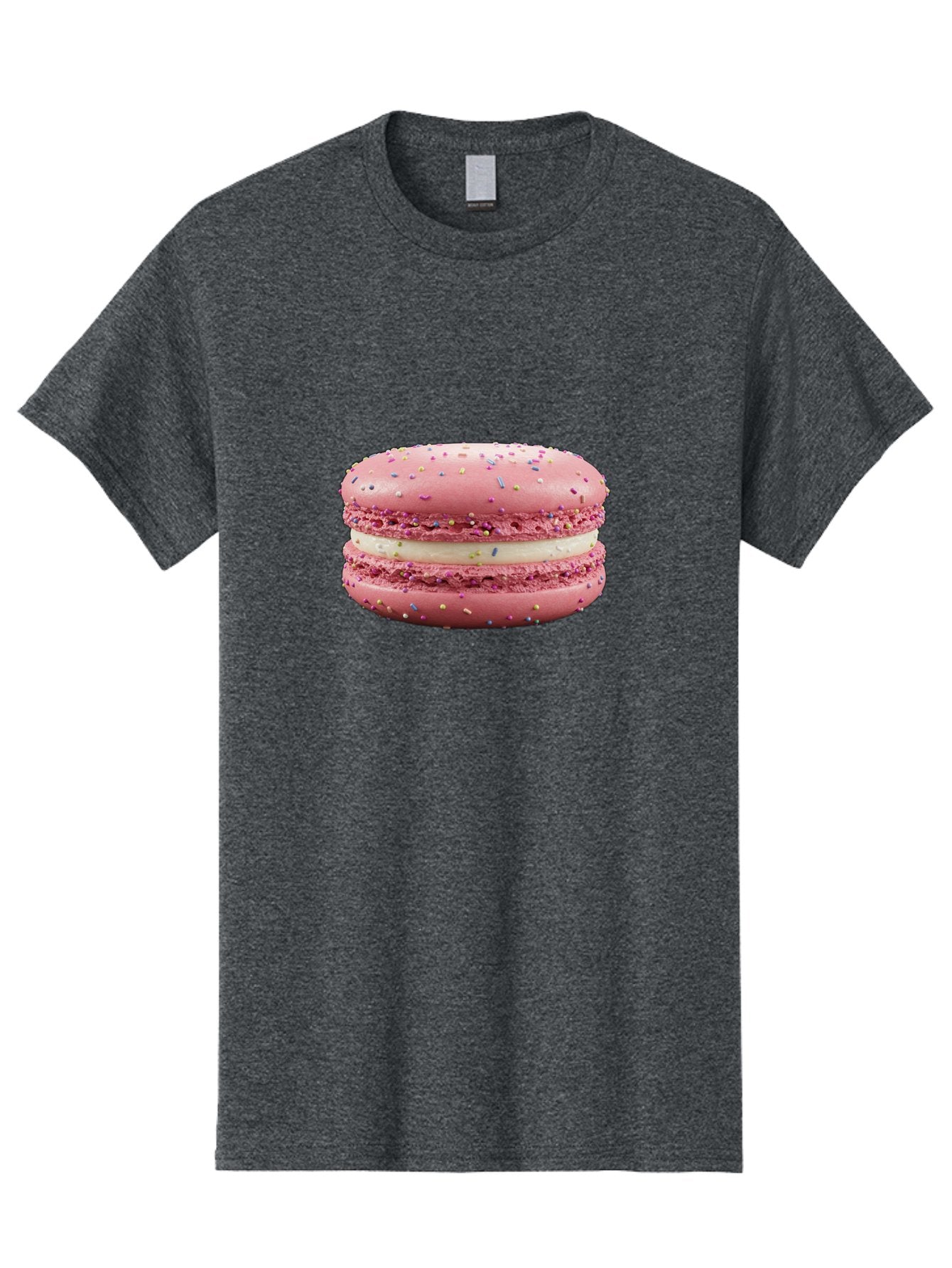 Pink-Macaron-8 Men'S Graphic Tee, 100% Cotton, Comfortable Casual Summer Wear, Machine Washable, Pink Macaron, French Dessert, Sweet Treats, Colorful Sprinkles, Creamy Filling, Pastel Colors, Delicious Pastry, Baked Goods, Dessert Lover Bab180 3