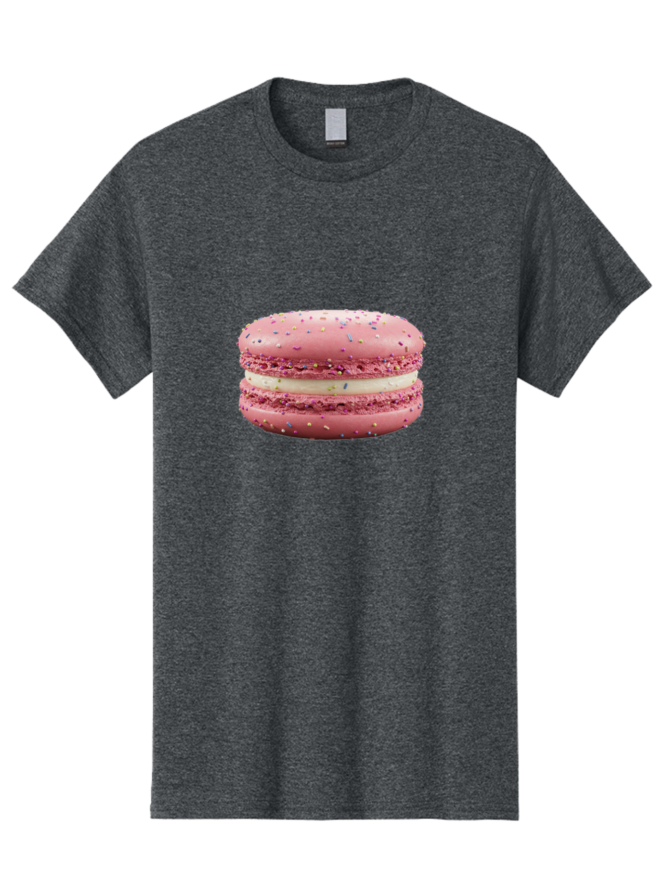 Pink-Macaron-8 Men'S Graphic Tee, 100% Cotton, Comfortable Casual Summer Wear, Machine Washable, Pink Macaron, French Dessert, Sweet Treats, Colorful Sprinkles, Creamy Filling, Pastel Colors, Delicious Pastry, Baked Goods, Dessert Lover Bab180 9