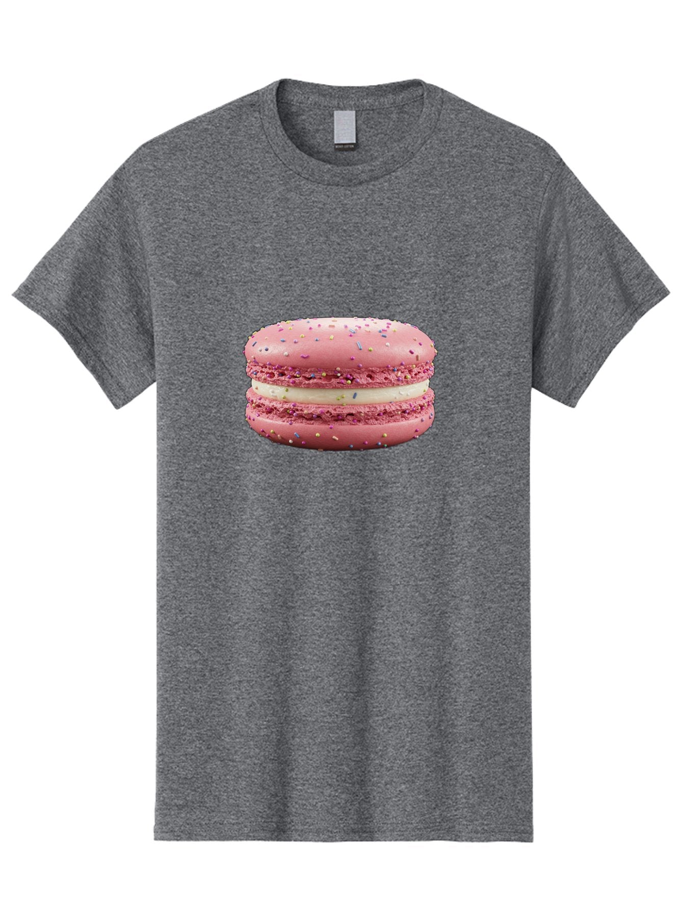 Pink-Macaron-8 Men'S Graphic Tee, 100% Cotton, Comfortable Casual Summer Wear, Machine Washable, Pink Macaron, French Dessert, Sweet Treats, Colorful Sprinkles, Creamy Filling, Pastel Colors, Delicious Pastry, Baked Goods, Dessert Lover Bab180 12