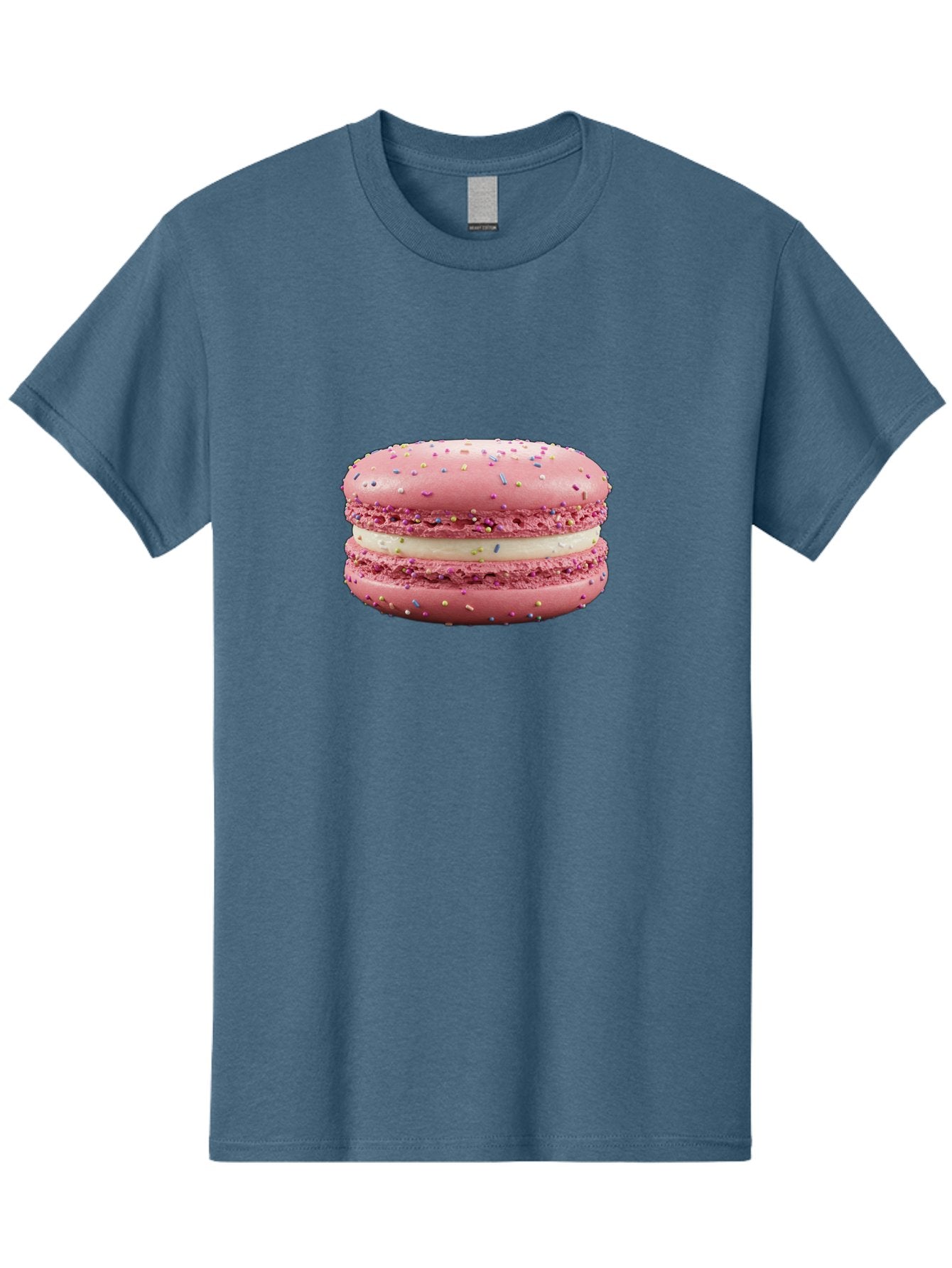 Pink-Macaron-8 Men'S Graphic Tee, 100% Cotton, Comfortable Casual Summer Wear, Machine Washable, Pink Macaron, French Dessert, Sweet Treats, Colorful Sprinkles, Creamy Filling, Pastel Colors, Delicious Pastry, Baked Goods, Dessert Lover Bab180 9