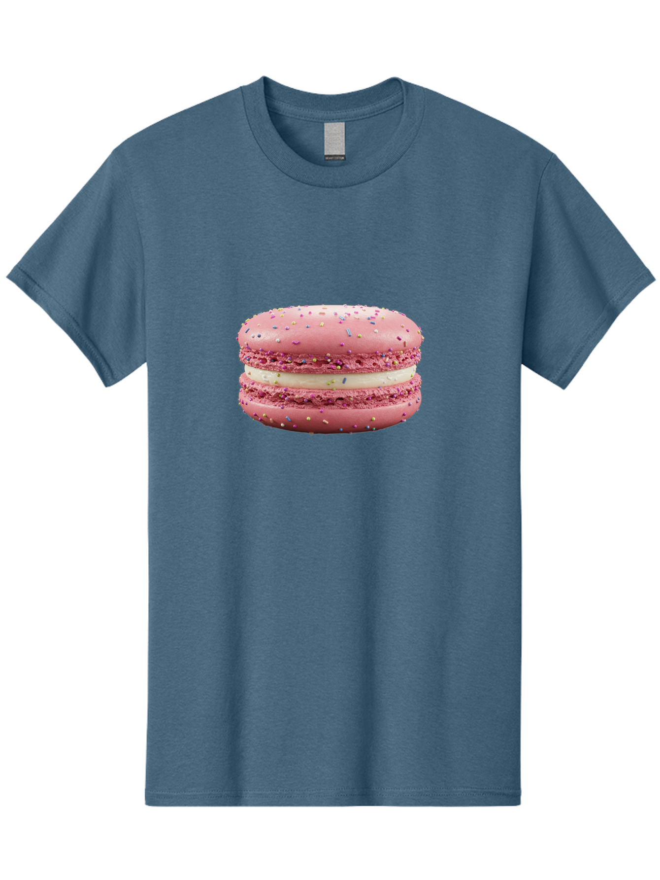 Pink-Macaron-8 Men'S Graphic Tee, 100% Cotton, Comfortable Casual Summer Wear, Machine Washable, Pink Macaron, French Dessert, Sweet Treats, Colorful Sprinkles, Creamy Filling, Pastel Colors, Delicious Pastry, Baked Goods, Dessert Lover Bab180 13
