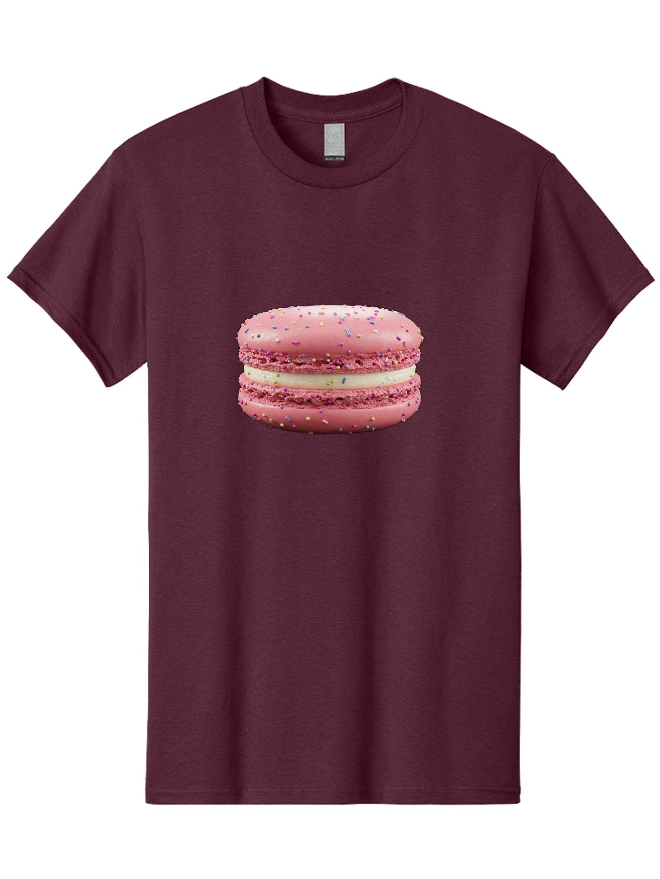Pink-Macaron-8 Men'S Graphic Tee, 100% Cotton, Comfortable Casual Summer Wear, Machine Washable, Pink Macaron, French Dessert, Sweet Treats, Colorful Sprinkles, Creamy Filling, Pastel Colors, Delicious Pastry, Baked Goods, Dessert Lover Bab180 14