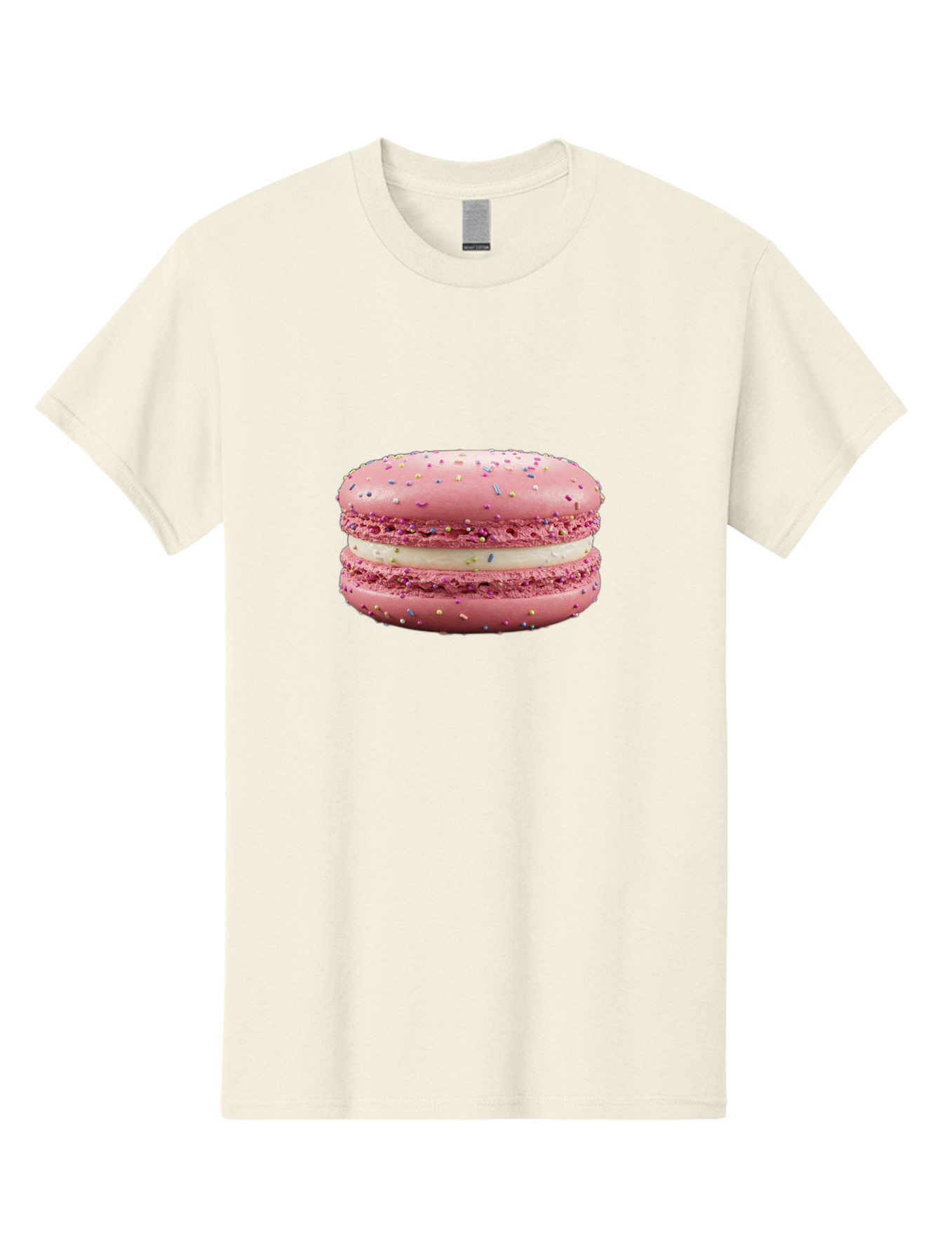 Pink-Macaron-8 Men'S Graphic Tee, 100% Cotton, Comfortable Casual Summer Wear, Machine Washable, Pink Macaron, French Dessert, Sweet Treats, Colorful Sprinkles, Creamy Filling, Pastel Colors, Delicious Pastry, Baked Goods, Dessert Lover Bab180 5