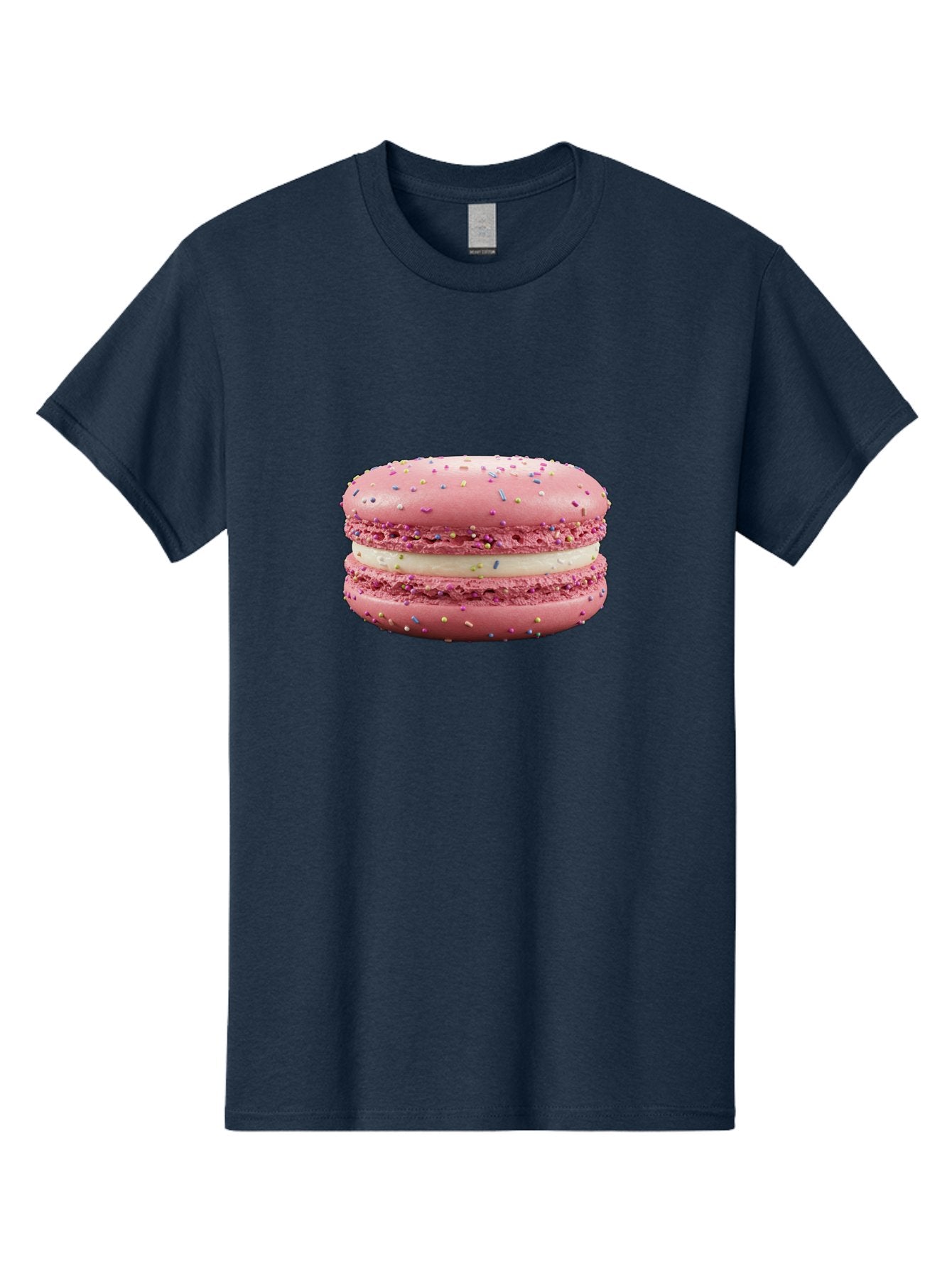 Pink-Macaron-8 Men'S Graphic Tee, 100% Cotton, Comfortable Casual Summer Wear, Machine Washable, Pink Macaron, French Dessert, Sweet Treats, Colorful Sprinkles, Creamy Filling, Pastel Colors, Delicious Pastry, Baked Goods, Dessert Lover Bab180 8