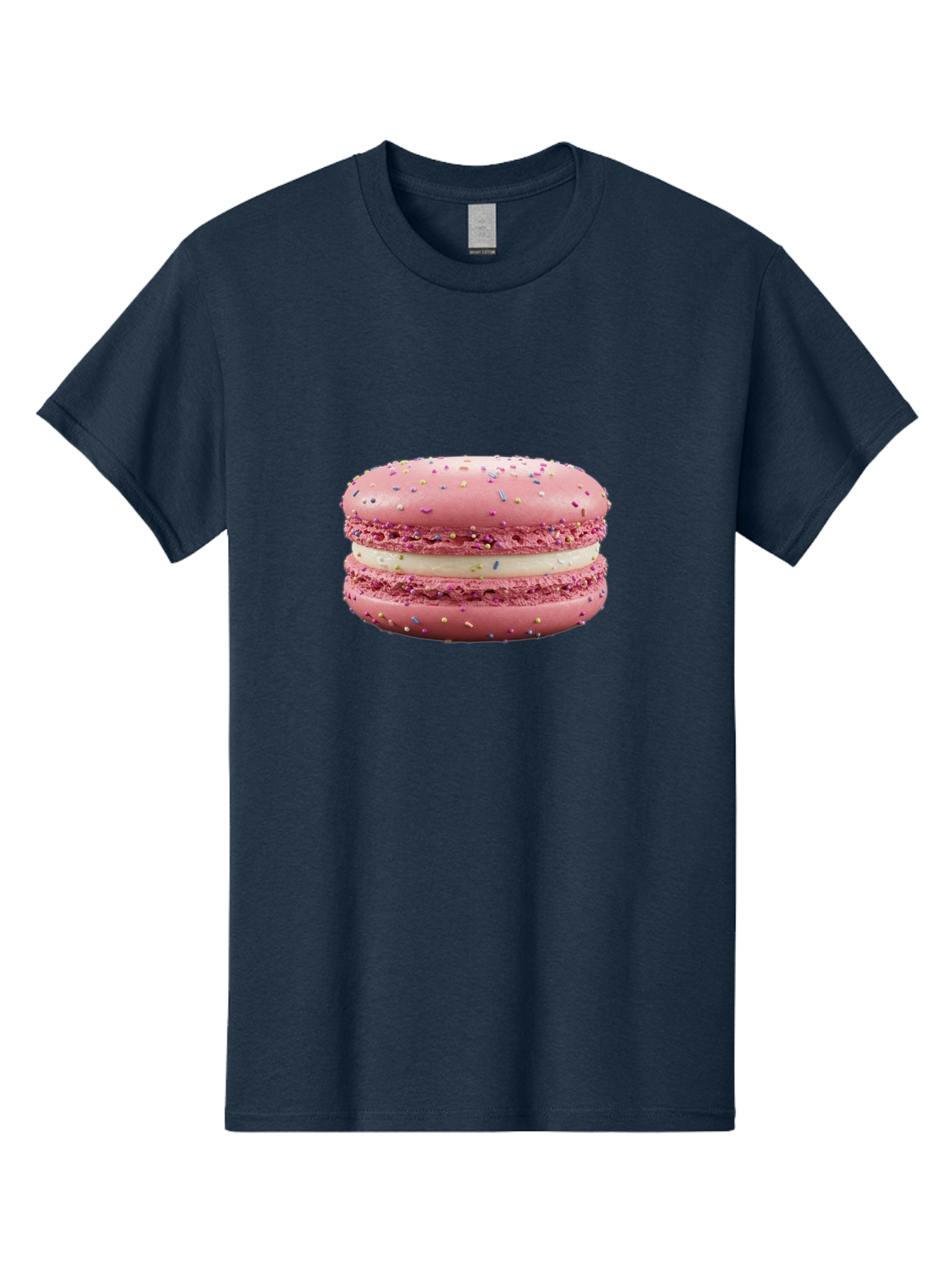Pink-Macaron-8 Men'S Graphic Tee, 100% Cotton, Comfortable Casual Summer Wear, Machine Washable, Pink Macaron, French Dessert, Sweet Treats, Colorful Sprinkles, Creamy Filling, Pastel Colors, Delicious Pastry, Baked Goods, Dessert Lover Bab180 21