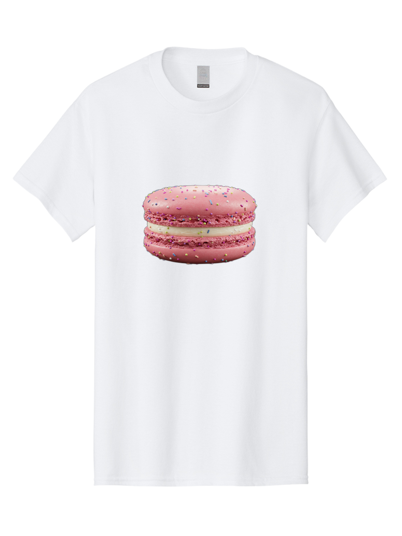 Pink-Macaron-8 Men'S Graphic Tee, 100% Cotton, Comfortable Casual Summer Wear, Machine Washable, Pink Macaron, French Dessert, Sweet Treats, Colorful Sprinkles, Creamy Filling, Pastel Colors, Delicious Pastry, Baked Goods, Dessert Lover Bab180 7