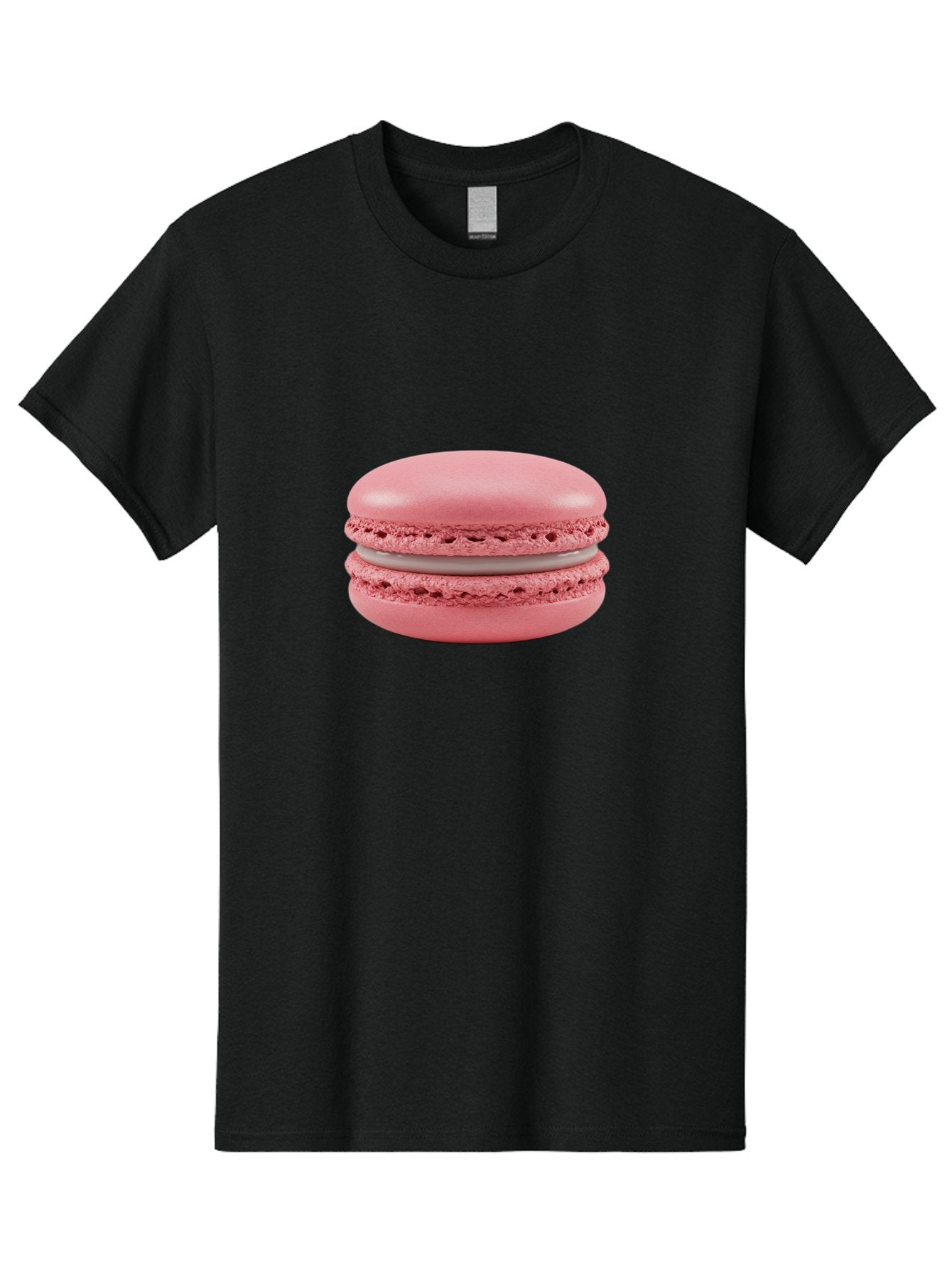 Pink-Macaron Men'S Graphic Tee, 100% Cotton, Comfortable Casual Summer Wear, Machine Washable, Pink Macaron, French Dessert, Meringue-Based Cookie, Creamy Filling, Sweet Treat, Delicate Texture, Pastel Colors, Bakery Delight Bab183 14