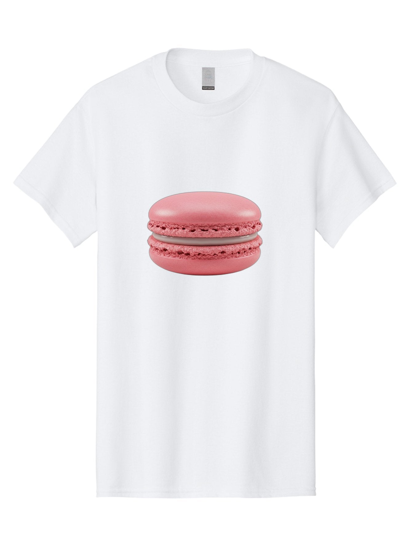 Pink-Macaron Men'S Graphic Tee, 100% Cotton, Comfortable Casual Summer Wear, Machine Washable, Pink Macaron, French Dessert, Meringue-Based Cookie, Creamy Filling, Sweet Treat, Delicate Texture, Pastel Colors, Bakery Delight Bab183 9