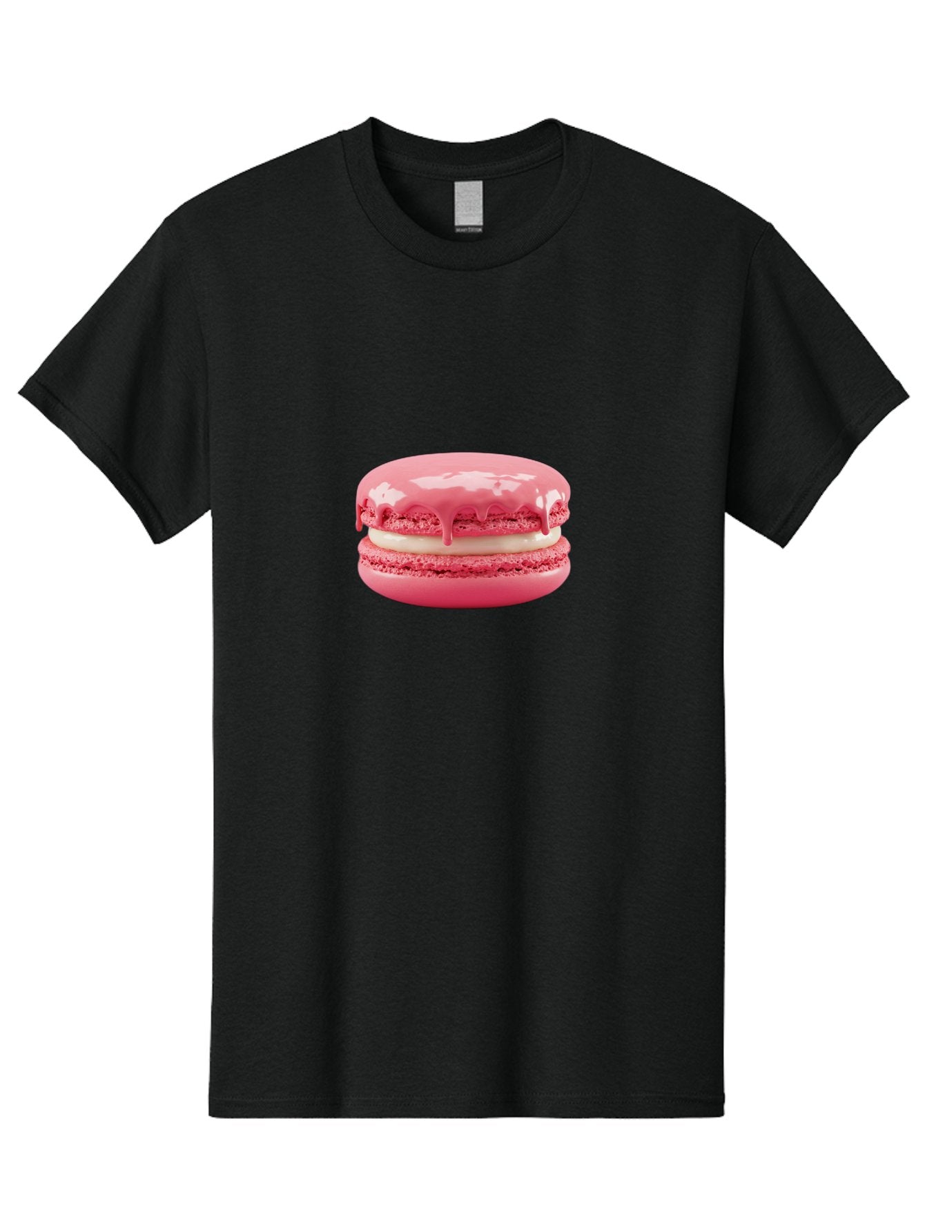 Pink-Macaroon Men'S Graphic Tee, 100% Cotton, Comfortable Casual Summer Wear, Machine Washable, Pink Macaron, French Dessert, Creamy Filling, Sweet Treat, Pink Icing, Delicate Pastry, Dessert Lover, Bakery Item, Sweet Tooth Bab189 11