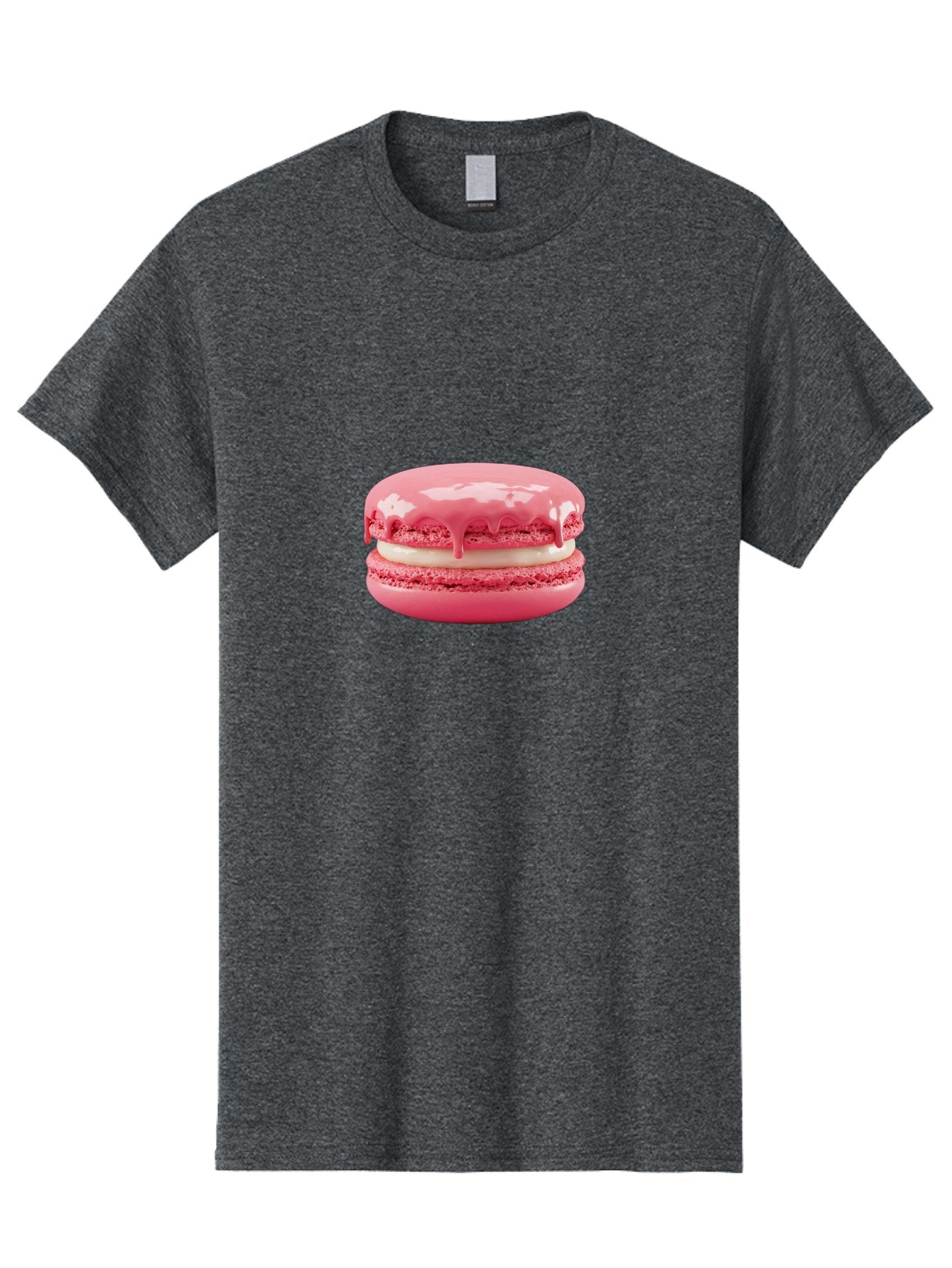 Pink-Macaroon Men'S Graphic Tee, 100% Cotton, Comfortable Casual Summer Wear, Machine Washable, Pink Macaron, French Dessert, Creamy Filling, Sweet Treat, Pink Icing, Delicate Pastry, Dessert Lover, Bakery Item, Sweet Tooth Bab189 4