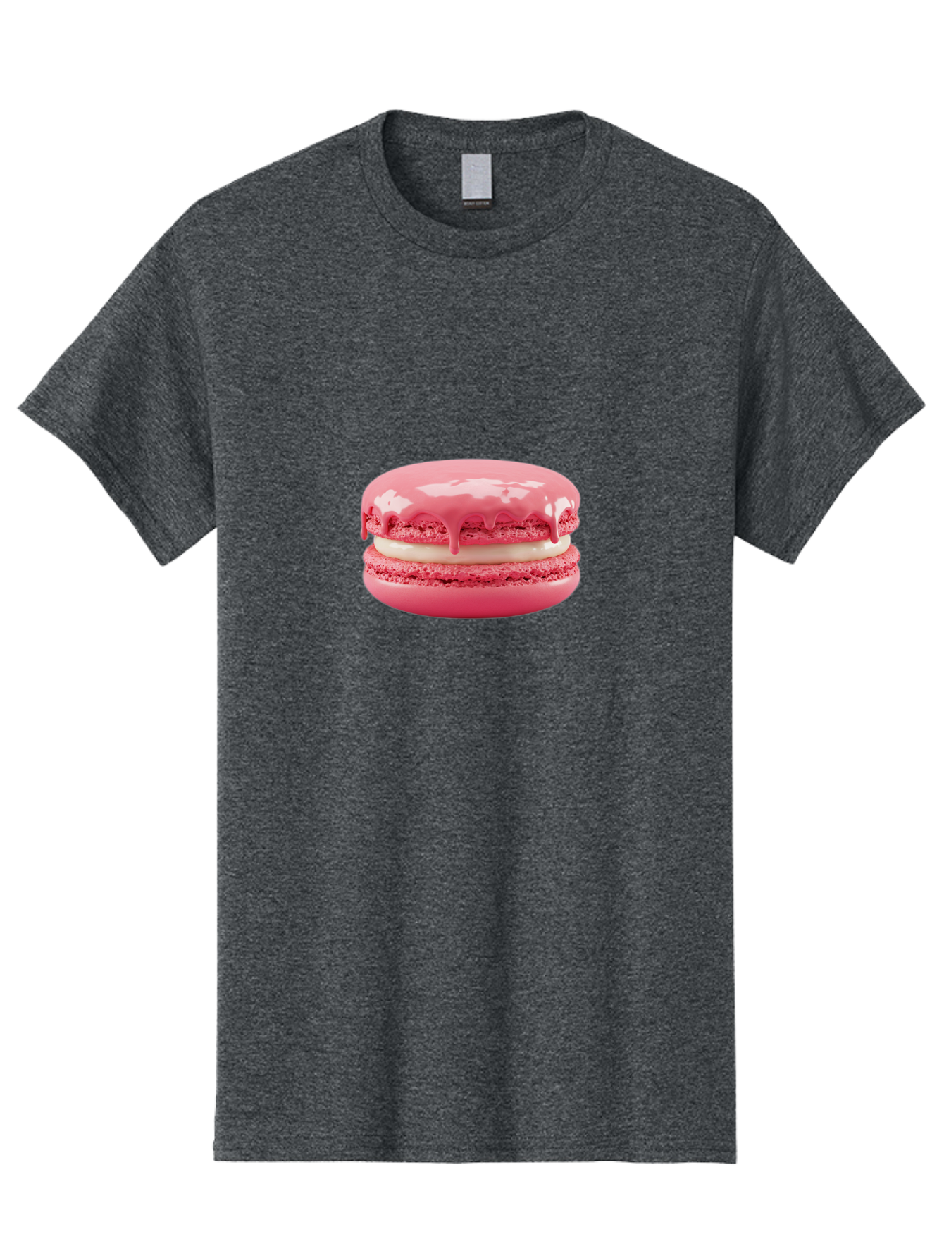 Pink-Macaroon Men'S Graphic Tee, 100% Cotton, Comfortable Casual Summer Wear, Machine Washable, Pink Macaron, French Dessert, Creamy Filling, Sweet Treat, Pink Icing, Delicate Pastry, Dessert Lover, Bakery Item, Sweet Tooth Bab189 9