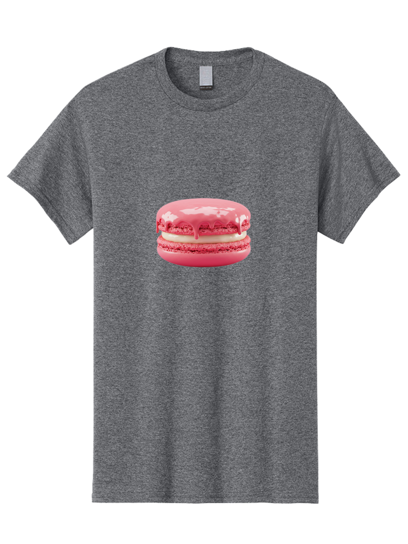 Pink-Macaroon Men'S Graphic Tee, 100% Cotton, Comfortable Casual Summer Wear, Machine Washable, Pink Macaron, French Dessert, Creamy Filling, Sweet Treat, Pink Icing, Delicate Pastry, Dessert Lover, Bakery Item, Sweet Tooth Bab189 11