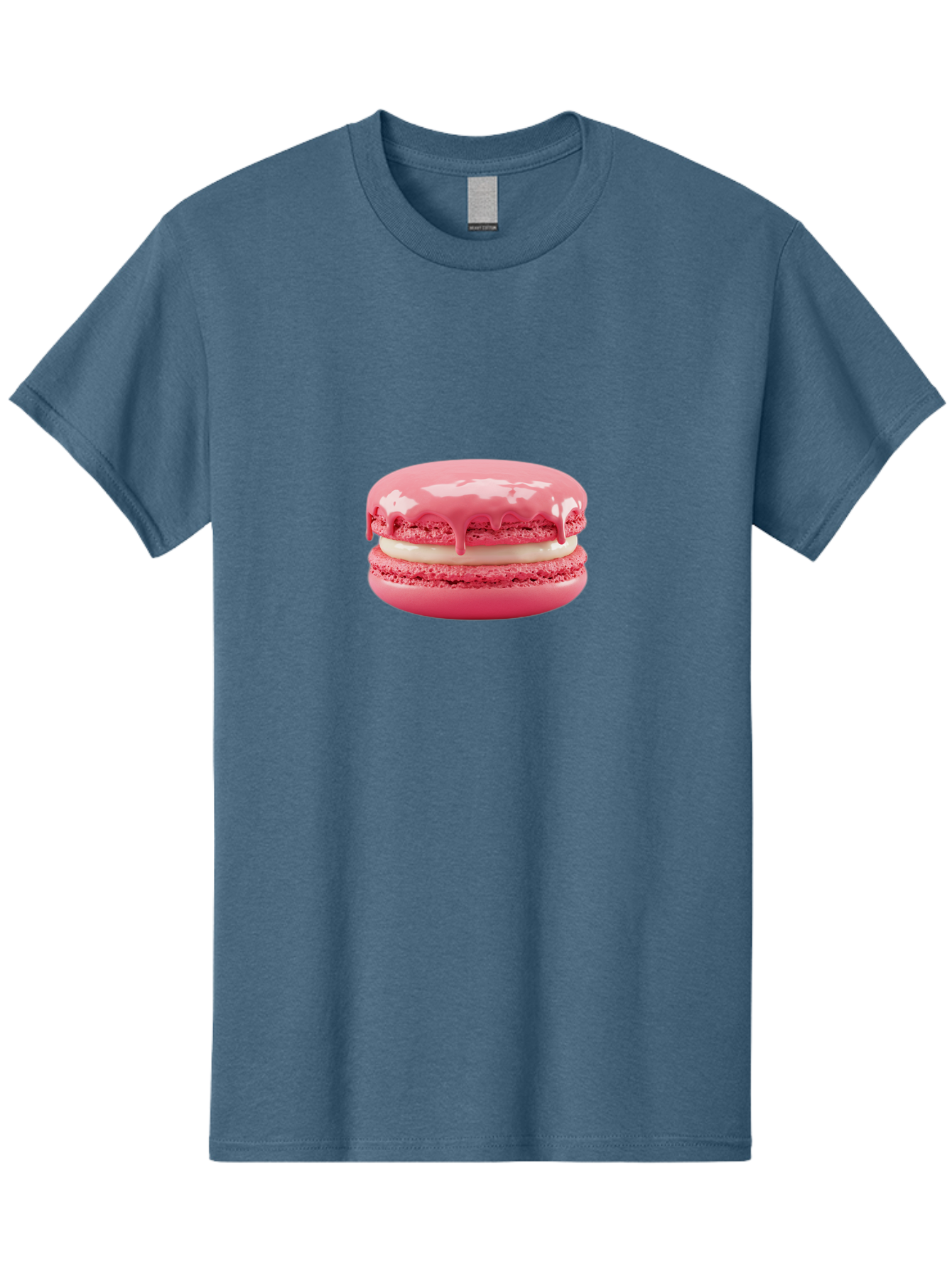 Pink-Macaroon Men'S Graphic Tee, 100% Cotton, Comfortable Casual Summer Wear, Machine Washable, Pink Macaron, French Dessert, Creamy Filling, Sweet Treat, Pink Icing, Delicate Pastry, Dessert Lover, Bakery Item, Sweet Tooth Bab189 13