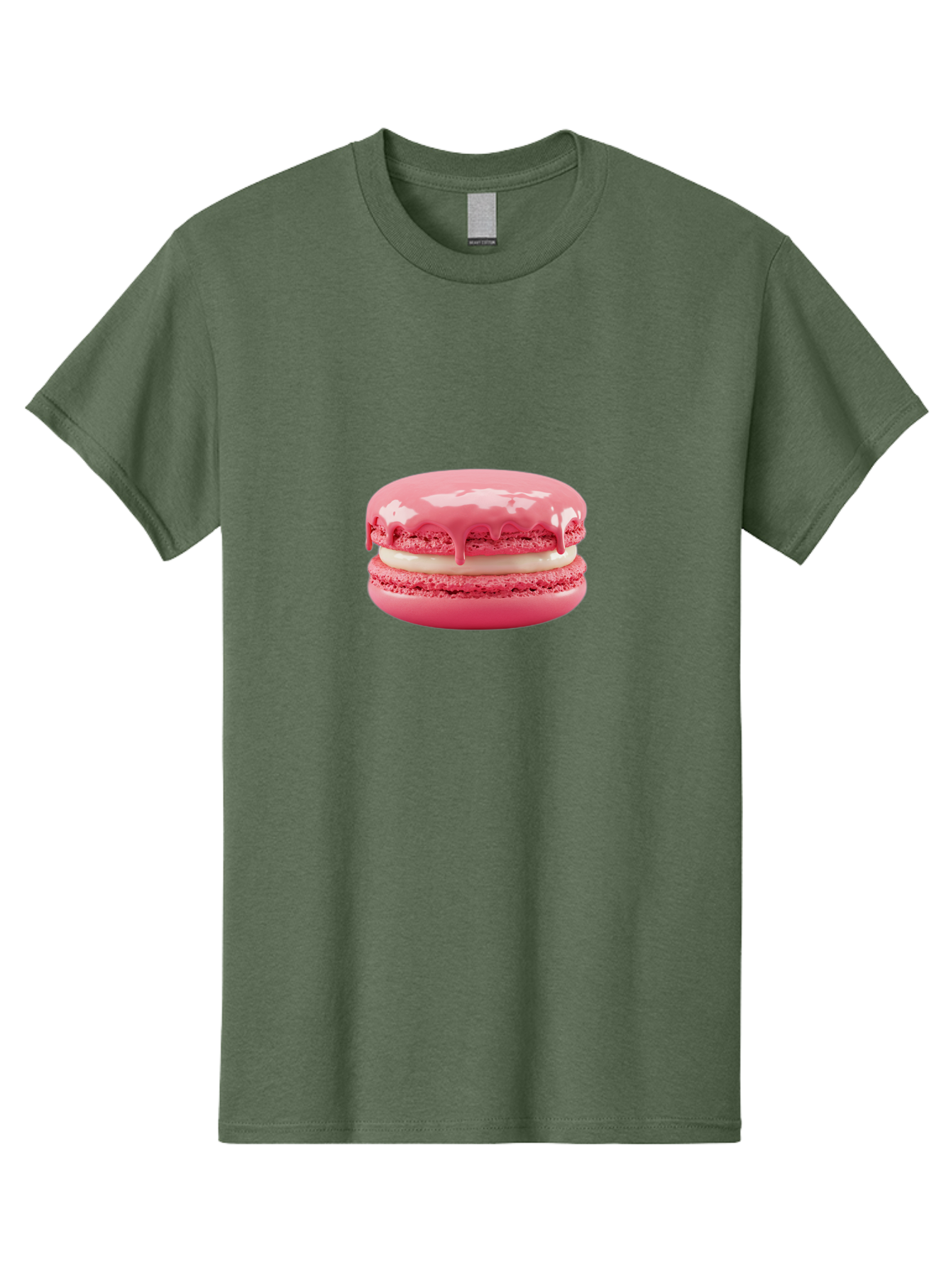 Pink-Macaroon Men'S Graphic Tee, 100% Cotton, Comfortable Casual Summer Wear, Machine Washable, Pink Macaron, French Dessert, Creamy Filling, Sweet Treat, Pink Icing, Delicate Pastry, Dessert Lover, Bakery Item, Sweet Tooth Bab189 17