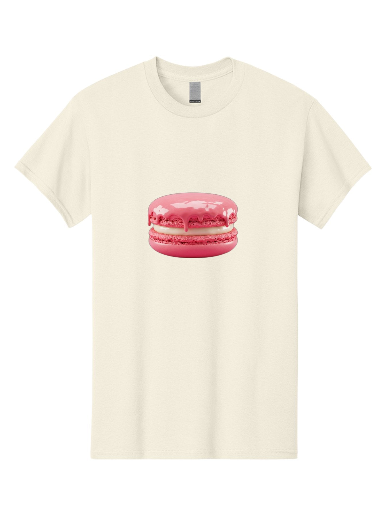 Pink-Macaroon Men'S Graphic Tee, 100% Cotton, Comfortable Casual Summer Wear, Machine Washable, Pink Macaron, French Dessert, Creamy Filling, Sweet Treat, Pink Icing, Delicate Pastry, Dessert Lover, Bakery Item, Sweet Tooth Bab189 7