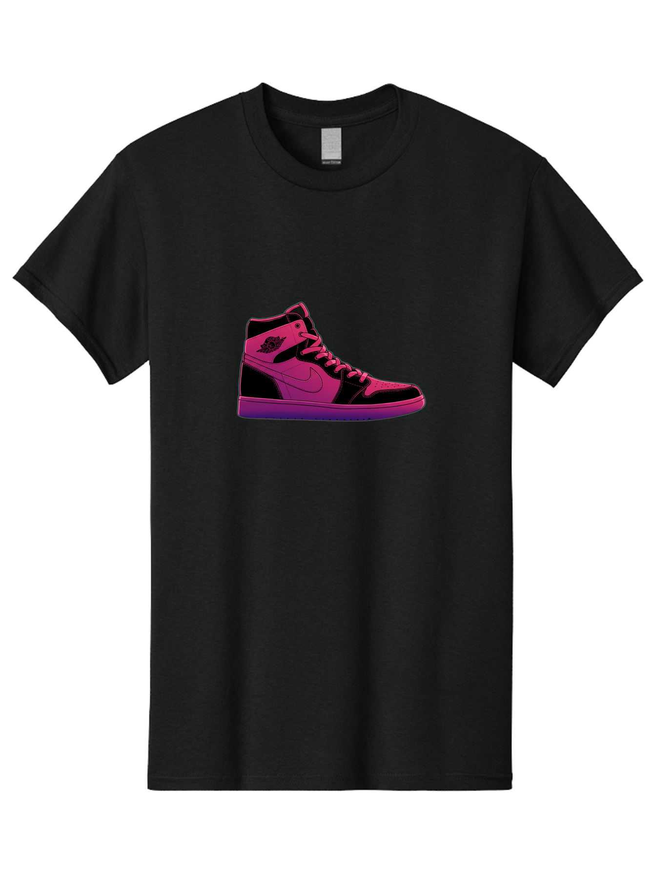 Pink-Nike-High-Top-Sneaker Men'S Graphic Tee, 100% Cotton, Comfortable Casual Summer Wear, Machine Washable, Sneaker Art, Pink And Black Design, Nike Air Jordan 1, High-Top Sneakers, Streetwear Fashion, Iconic Logo, Urban Style, Bab192 27