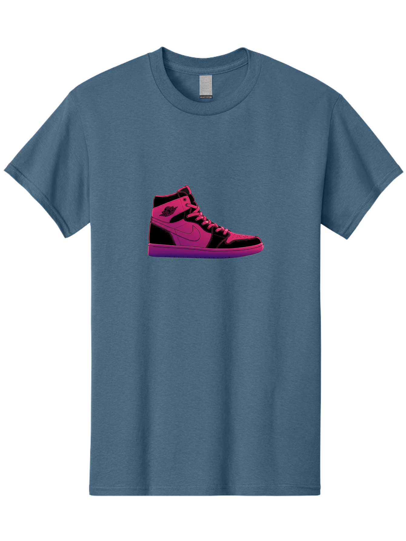 Pink-Nike-High-Top-Sneaker Men'S Graphic Tee, 100% Cotton, Comfortable Casual Summer Wear, Machine Washable, Sneaker Art, Pink And Black Design, Nike Air Jordan 1, High-Top Sneakers, Streetwear Fashion, Iconic Logo, Urban Style, Bab192 13