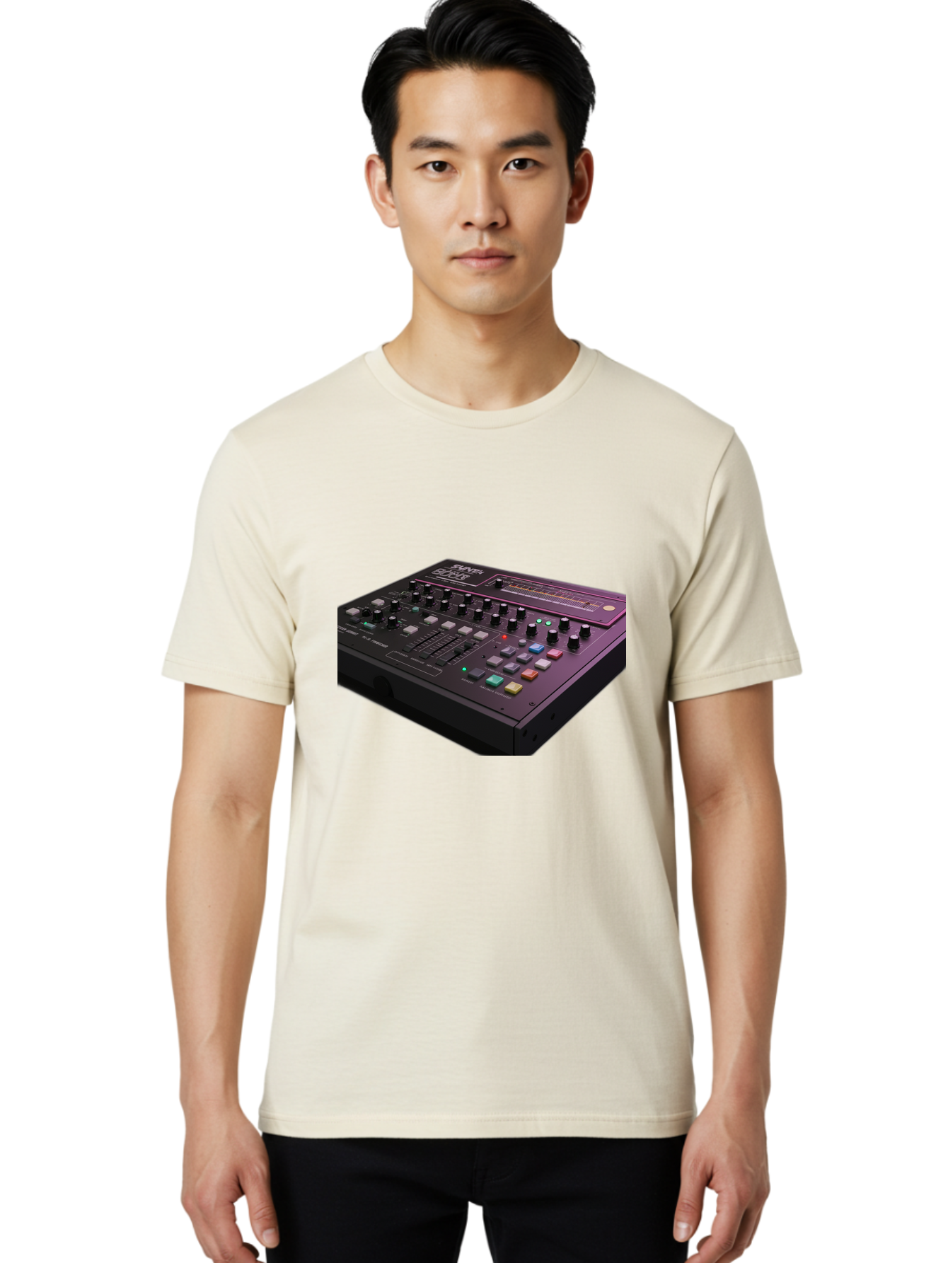 Pioneer-Dj-Ddj-400 Men'S Graphic Tee, 100% Cotton, Comfortable Casual Summer Wear, Machine Washable, Synthesizer, Audio Equipment, Music Production, Sound Design, Electronic Music, Knob Controls, Button Controls, Music Software, Bab195 6