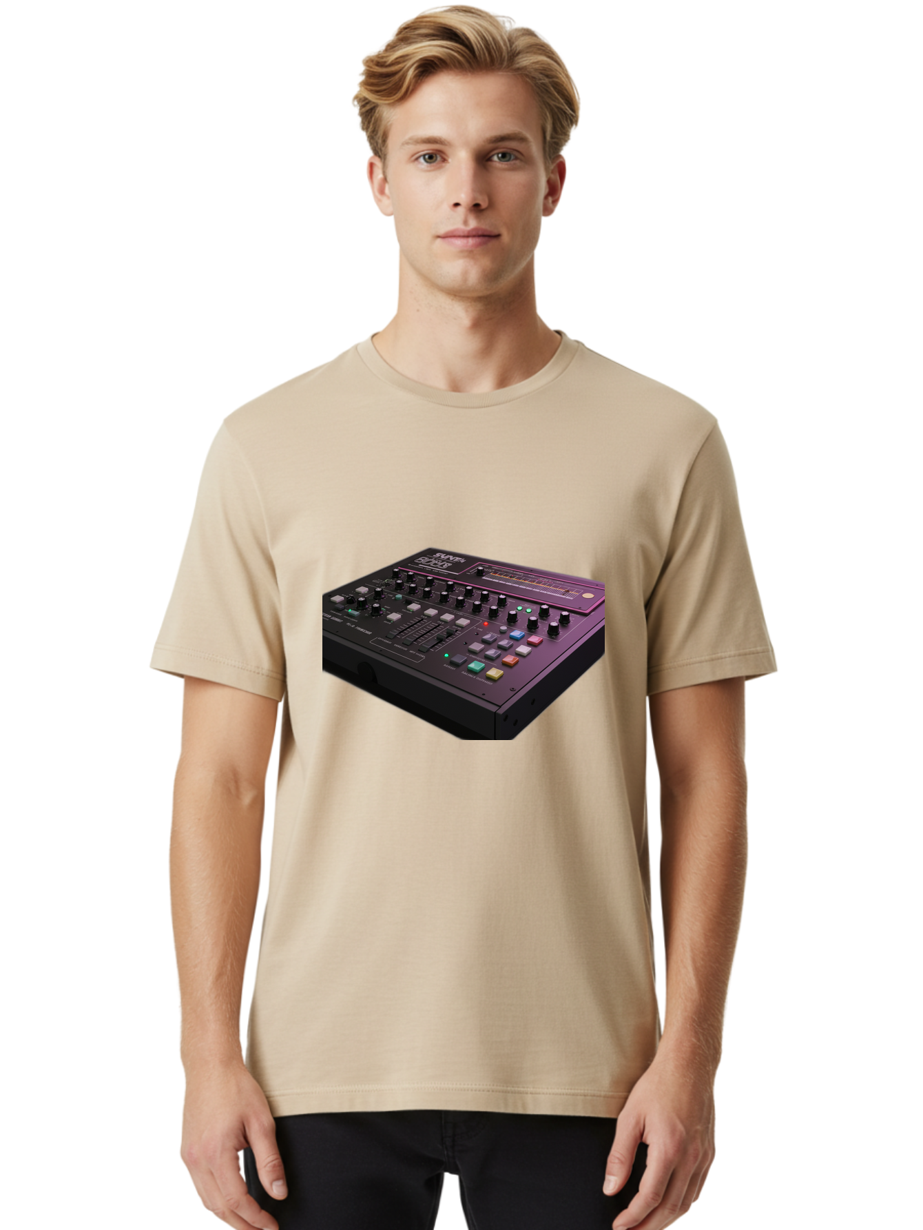 Pioneer-Dj-Ddj-400 Men'S Graphic Tee, 100% Cotton, Comfortable Casual Summer Wear, Machine Washable, Synthesizer, Audio Equipment, Music Production, Sound Design, Electronic Music, Knob Controls, Button Controls, Music Software, Bab195 4
