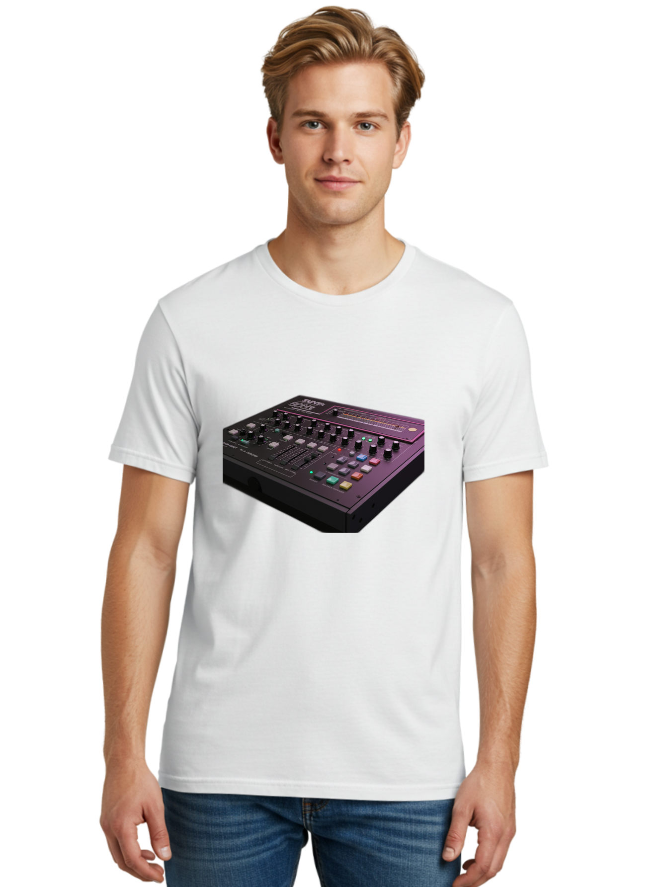 Pioneer-Dj-Ddj-400 Men'S Graphic Tee, 100% Cotton, Comfortable Casual Summer Wear, Machine Washable, Synthesizer, Audio Equipment, Music Production, Sound Design, Electronic Music, Knob Controls, Button Controls, Music Software, Bab195 8