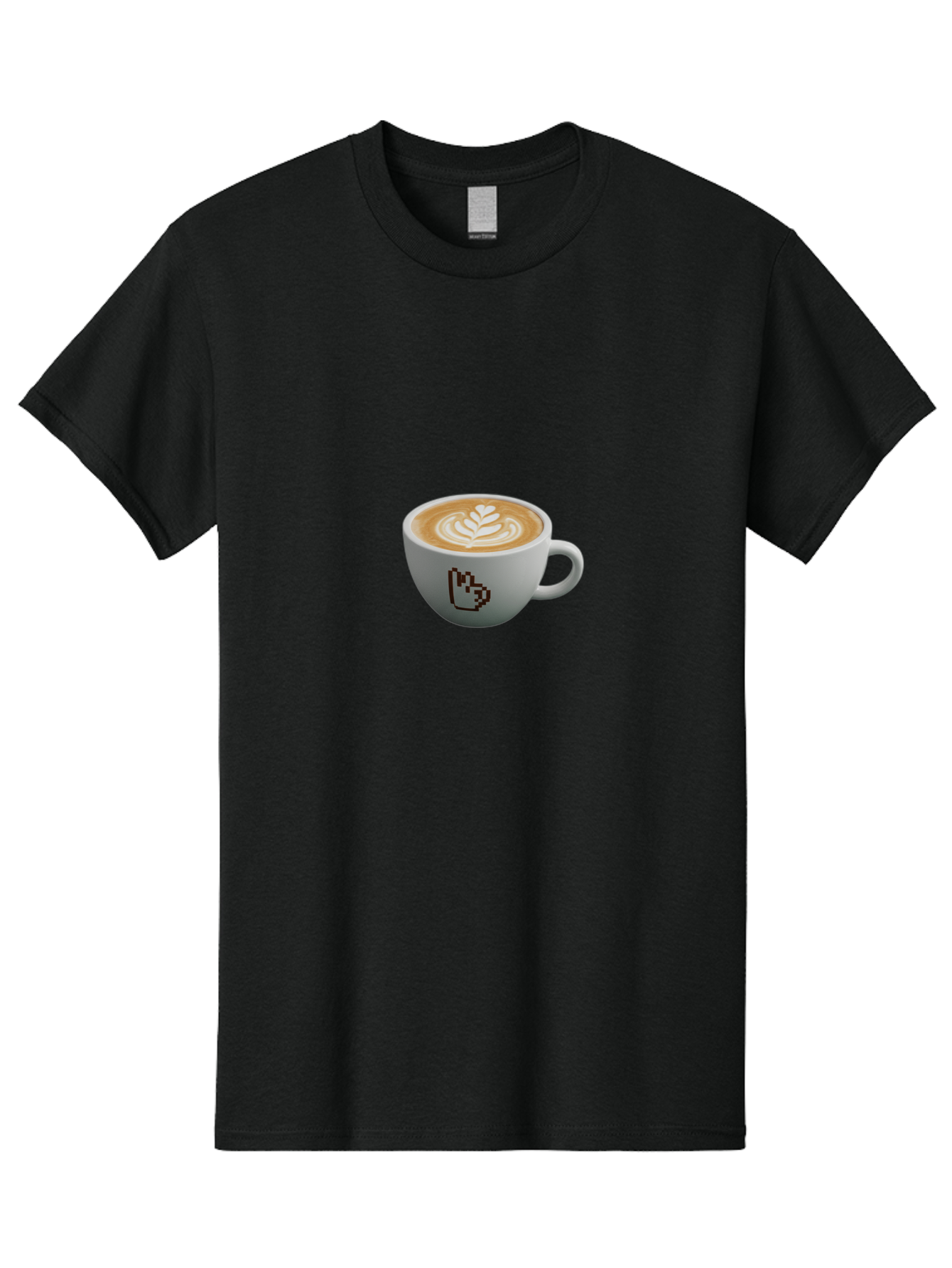 Pixel-Art-Coffee-Cup Men'S Graphic Tee, 100% Cotton, Comfortable Casual Summer Wear, Machine Washable, Cup Of Coffee, Latte Art, Coffee Beverage, Morning Pick-Me-Up, Daily Grind, Caffeine Fix, Pixel Art Design, Coffee Culture Bab198 27
