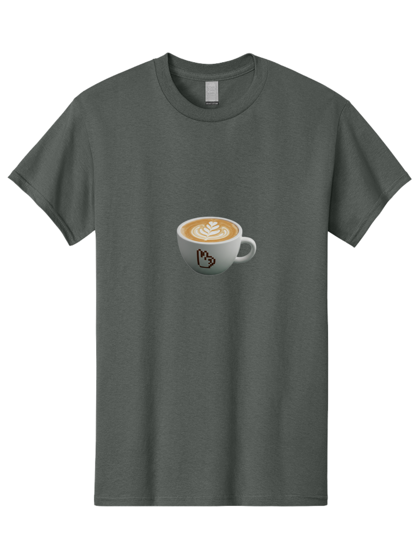 Pixel-Art-Coffee-Cup Men'S Graphic Tee, 100% Cotton, Comfortable Casual Summer Wear, Machine Washable, Cup Of Coffee, Latte Art, Coffee Beverage, Morning Pick-Me-Up, Daily Grind, Caffeine Fix, Pixel Art Design, Coffee Culture Bab198 19