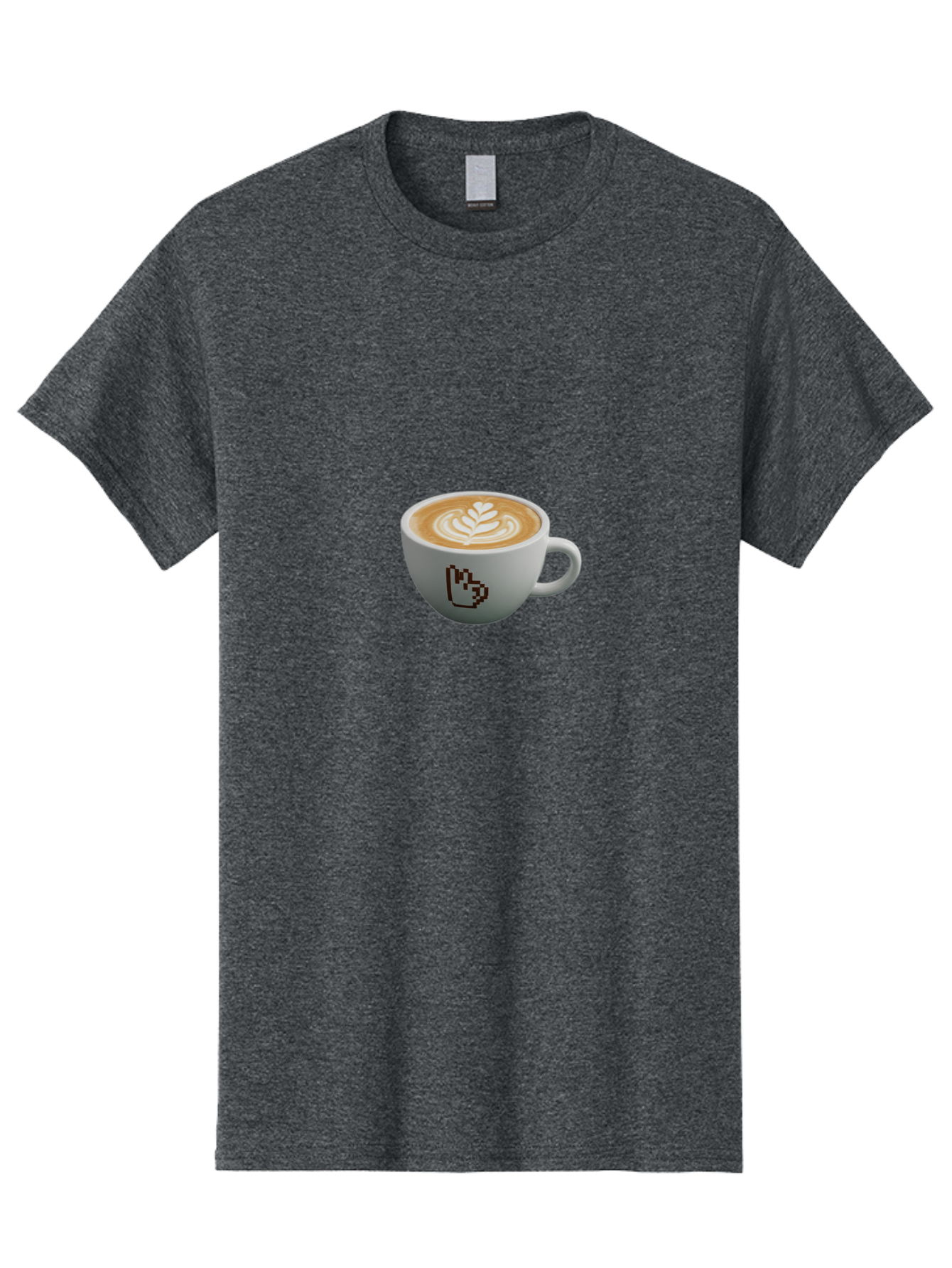Pixel-Art-Coffee-Cup Men'S Graphic Tee, 100% Cotton, Comfortable Casual Summer Wear, Machine Washable, Cup Of Coffee, Latte Art, Coffee Beverage, Morning Pick-Me-Up, Daily Grind, Caffeine Fix, Pixel Art Design, Coffee Culture Bab198 9