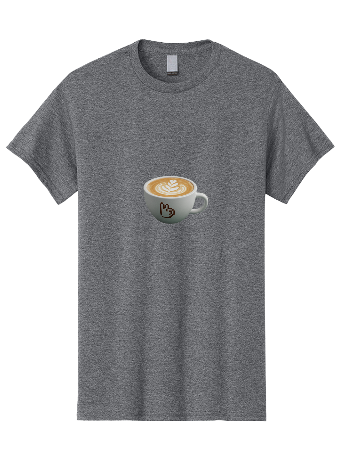 Pixel-Art-Coffee-Cup Men'S Graphic Tee, 100% Cotton, Comfortable Casual Summer Wear, Machine Washable, Cup Of Coffee, Latte Art, Coffee Beverage, Morning Pick-Me-Up, Daily Grind, Caffeine Fix, Pixel Art Design, Coffee Culture Bab198 11