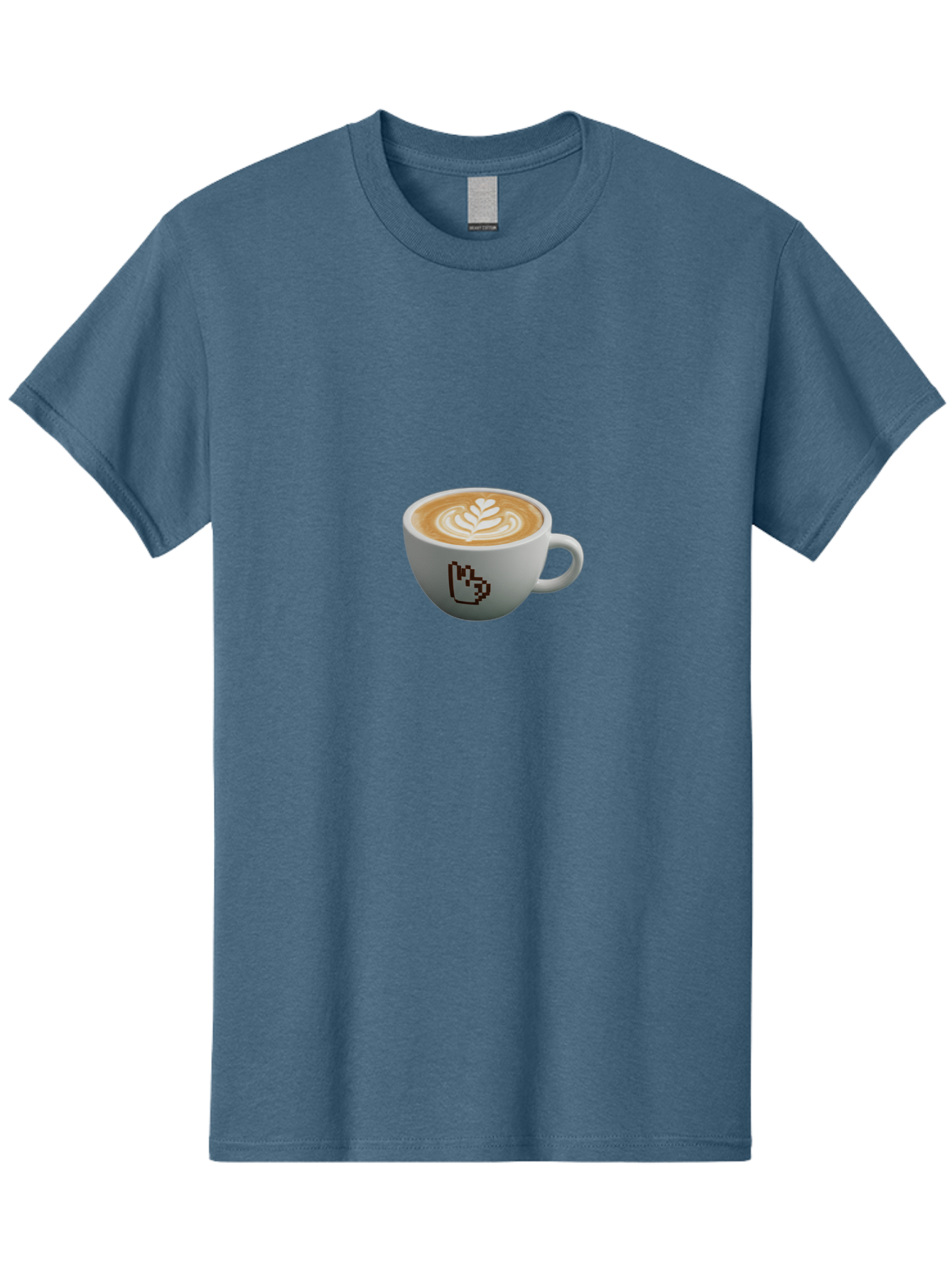 Pixel-Art-Coffee-Cup Men'S Graphic Tee, 100% Cotton, Comfortable Casual Summer Wear, Machine Washable, Cup Of Coffee, Latte Art, Coffee Beverage, Morning Pick-Me-Up, Daily Grind, Caffeine Fix, Pixel Art Design, Coffee Culture Bab198 13