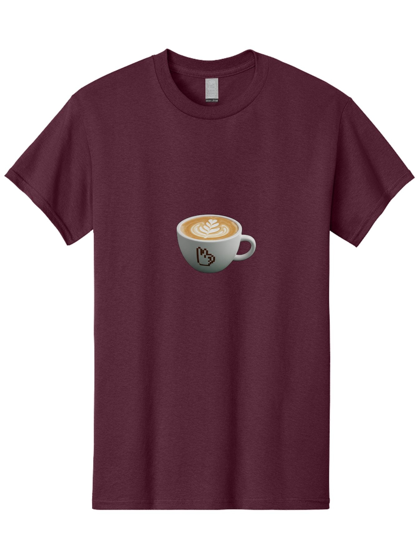 Pixel-Art-Coffee-Cup Men'S Graphic Tee, 100% Cotton, Comfortable Casual Summer Wear, Machine Washable, Cup Of Coffee, Latte Art, Coffee Beverage, Morning Pick-Me-Up, Daily Grind, Caffeine Fix, Pixel Art Design, Coffee Culture Bab198 12