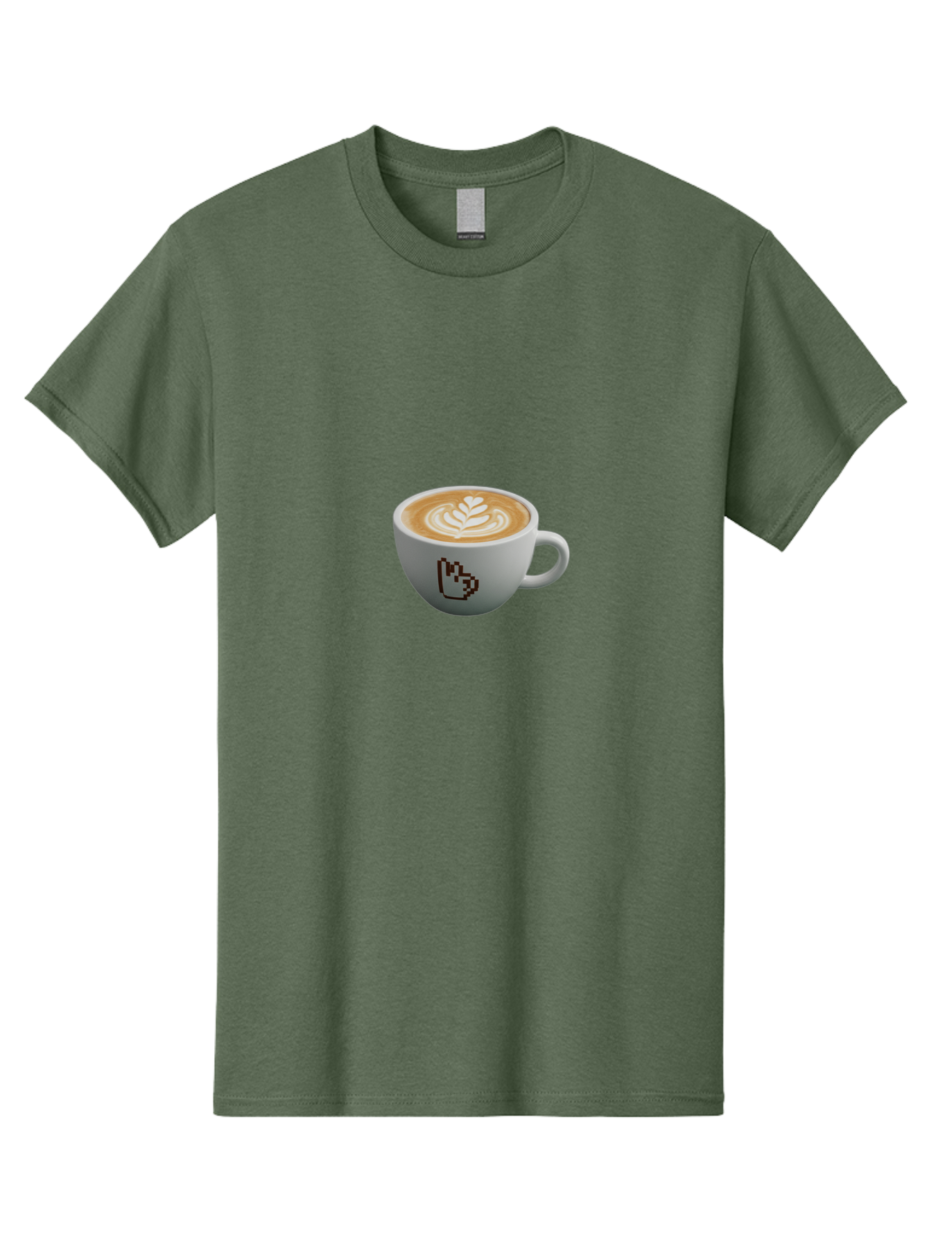 Pixel-Art-Coffee-Cup Men'S Graphic Tee, 100% Cotton, Comfortable Casual Summer Wear, Machine Washable, Cup Of Coffee, Latte Art, Coffee Beverage, Morning Pick-Me-Up, Daily Grind, Caffeine Fix, Pixel Art Design, Coffee Culture Bab198 17