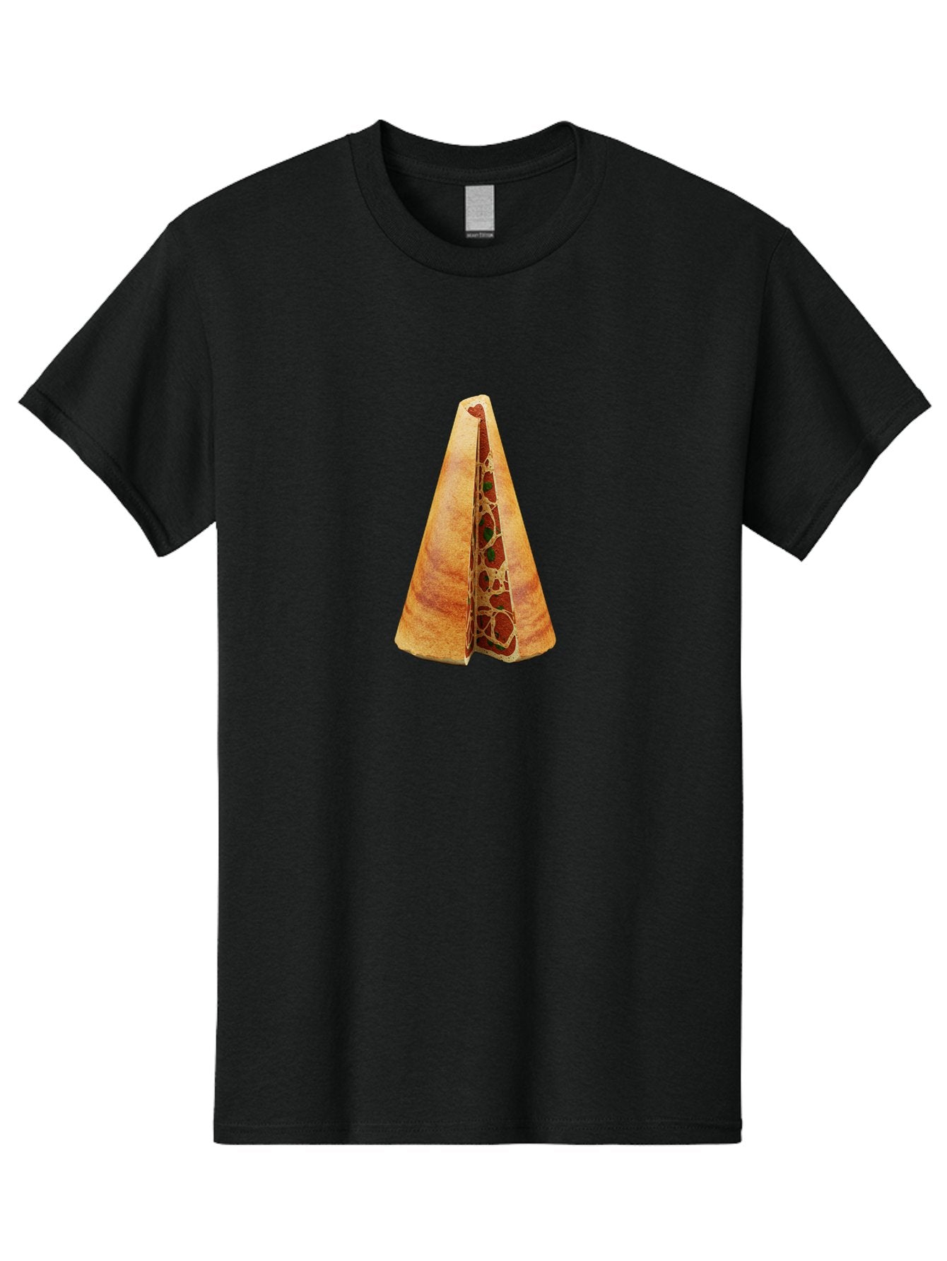 Pizza-Dosa Men'S Graphic Tee, 100% Cotton, Comfortable Casual Summer Wear, Machine Washable, Pizza Cone, Folded Pizza, Savory Snack, Melted Cheese, Tomato Sauce, Crispy Crust, Food Art, Culinary Creativity Bab204 9