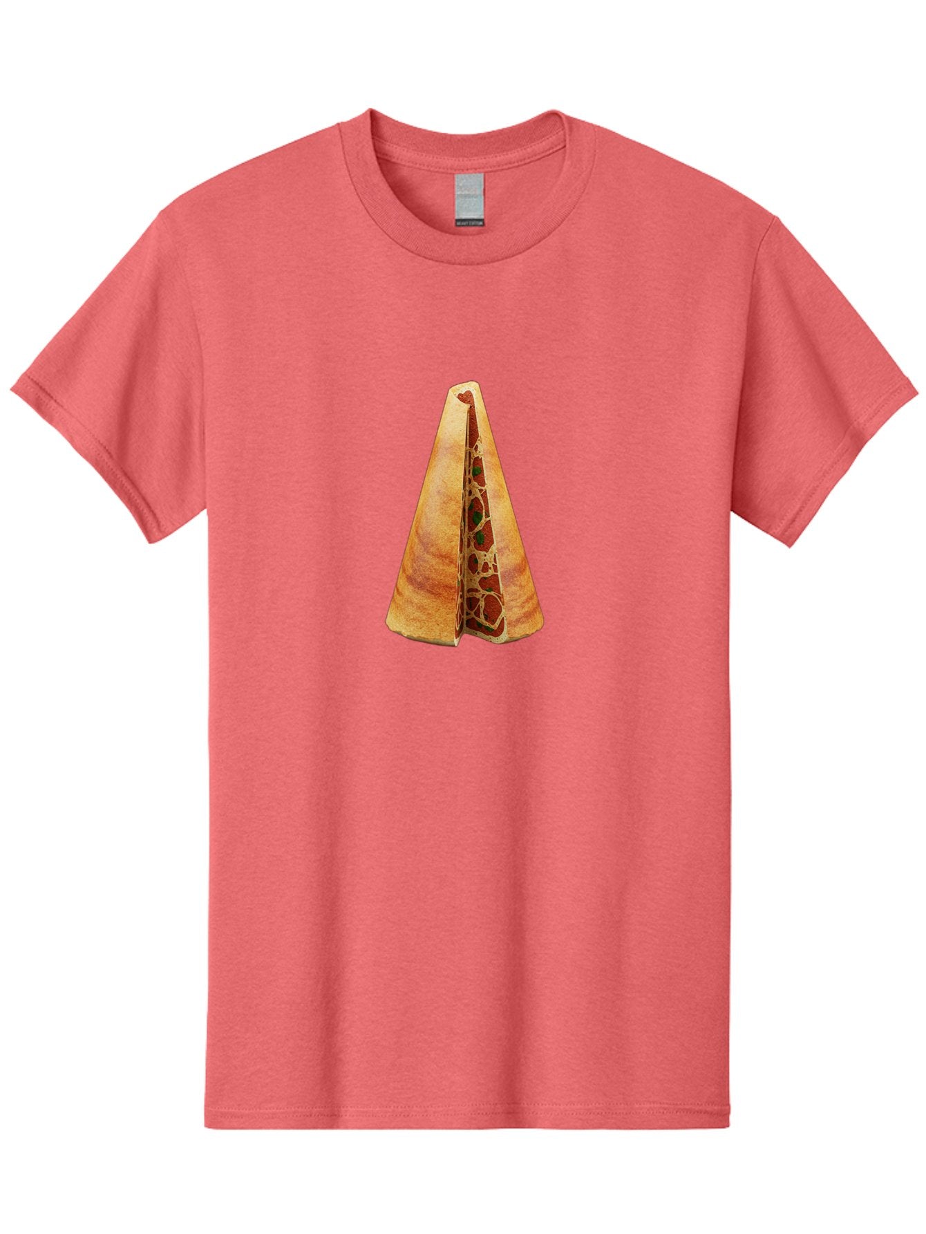 Pizza-Dosa Men'S Graphic Tee, 100% Cotton, Comfortable Casual Summer Wear, Machine Washable, Pizza Cone, Folded Pizza, Savory Snack, Melted Cheese, Tomato Sauce, Crispy Crust, Food Art, Culinary Creativity Bab204 8
